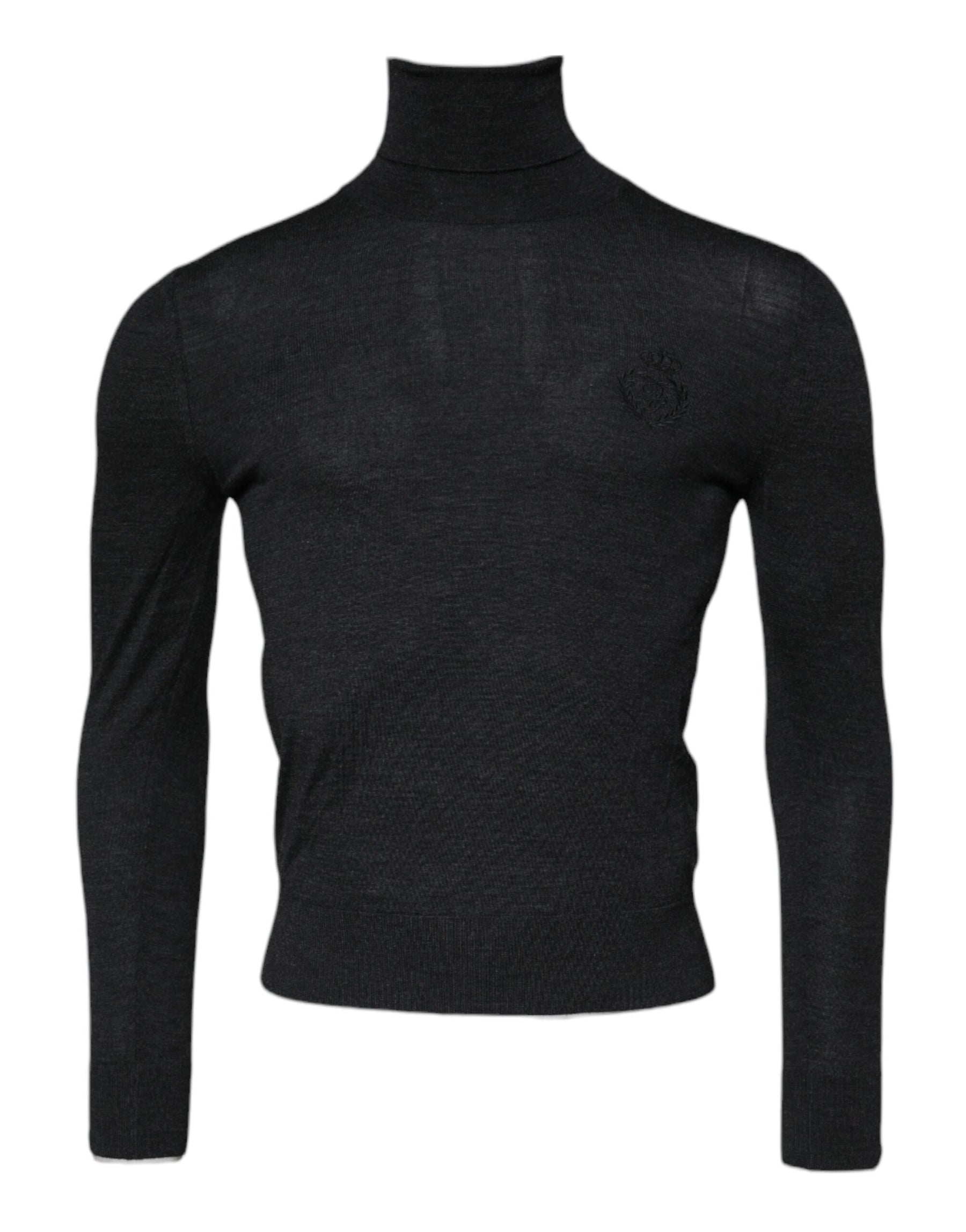 Dolce & Gabbana Black Wool Turtleneck Pullover Sweater | Regal Royce