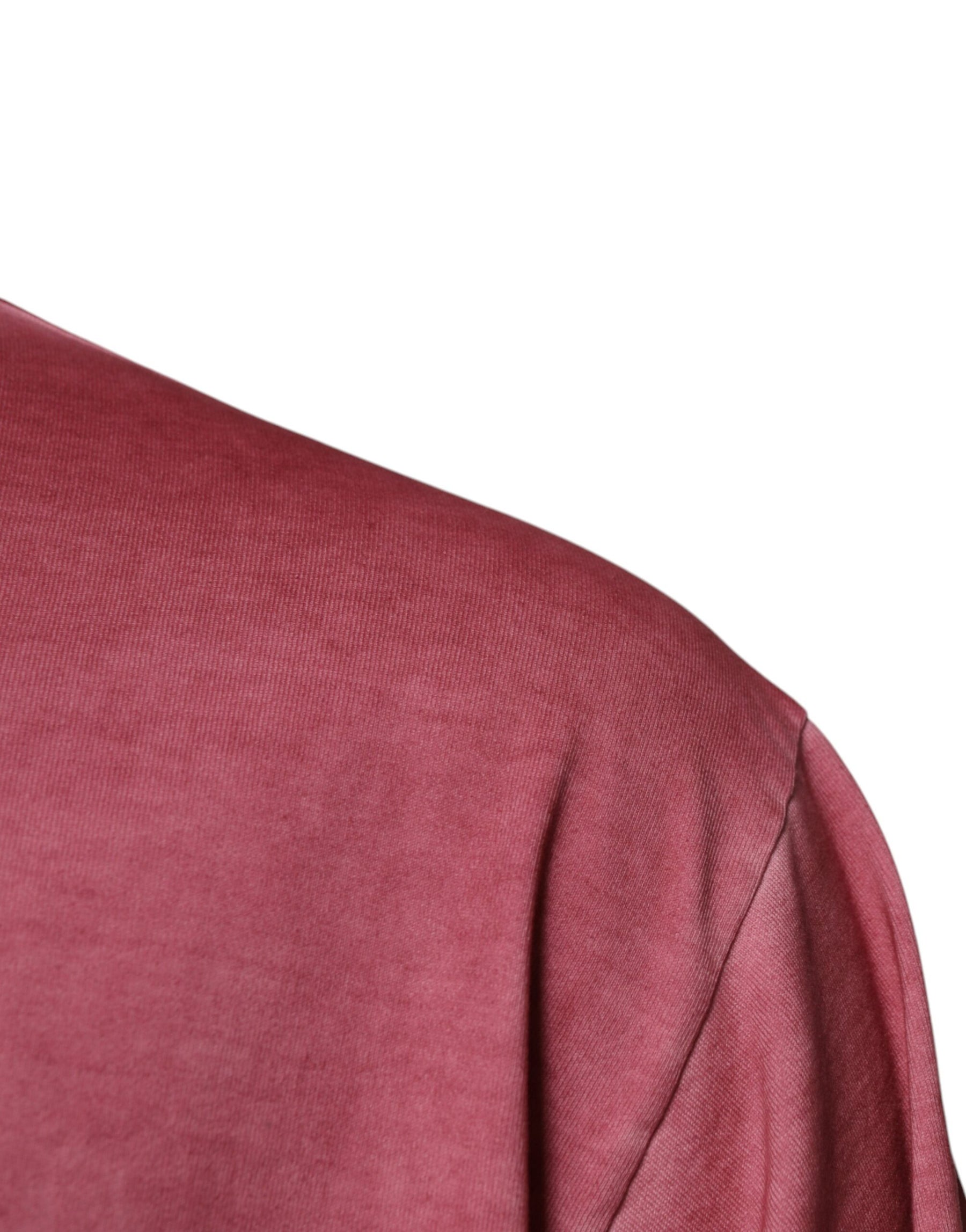 Dolce & Gabbana Pink Logo Print Cotton Crew Neck T-shirt | Regal Royce