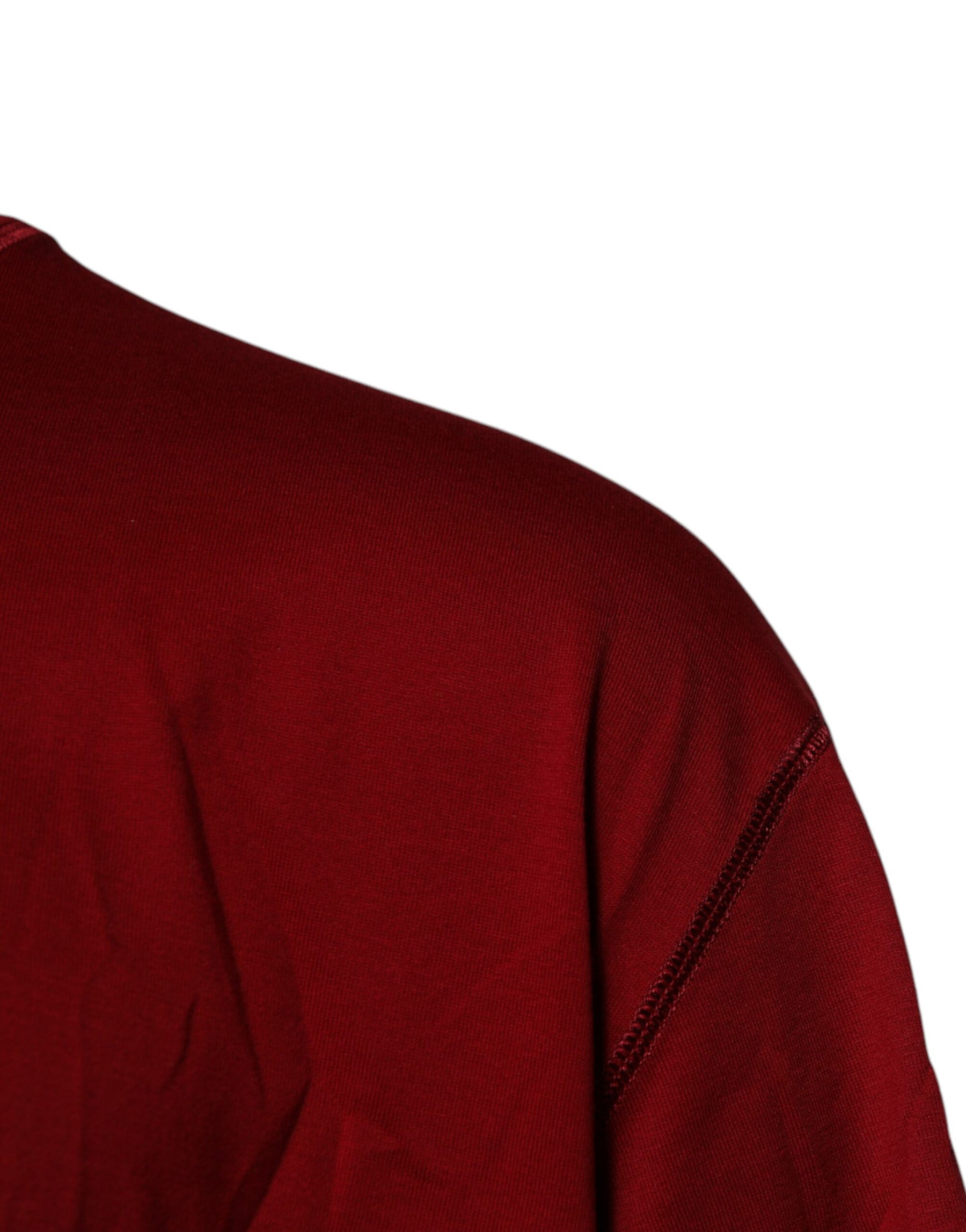 Dolce & Gabbana Red Logo Tape Cotton Crew Neck T-shirt | Regal Royce