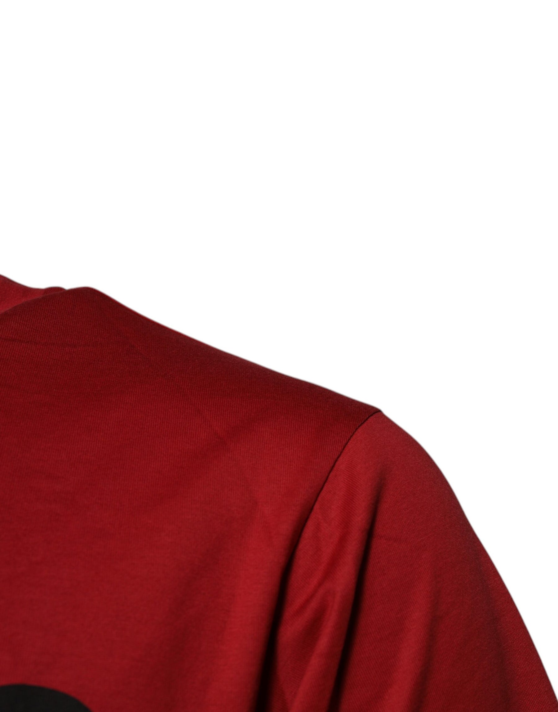 Dolce & Gabbana Red DG Logo Cotton Crew Neck T-shirt | Regal Royce
