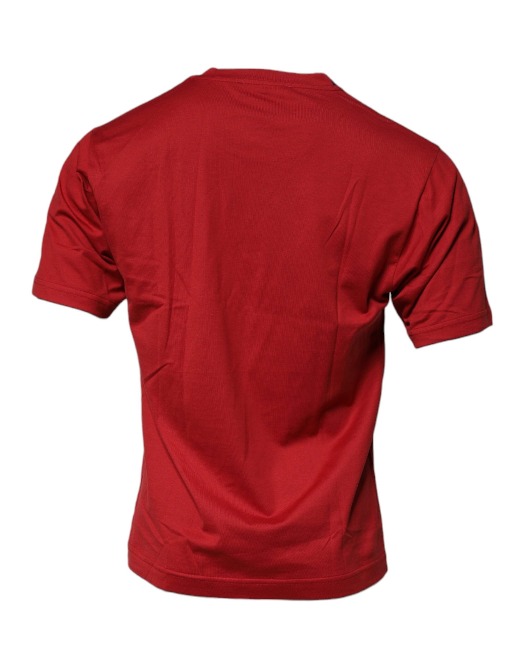 Dolce & Gabbana Red DG Logo Cotton Crew Neck T-shirt | Regal Royce