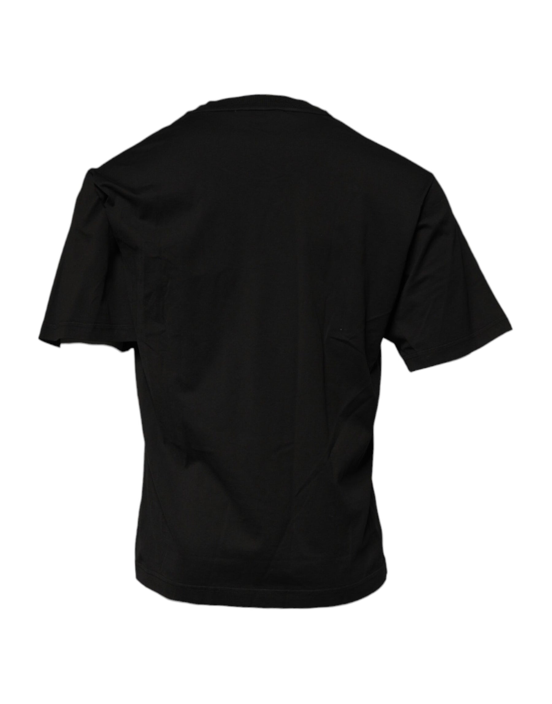 Dolce & Gabbana Black DG Logo Cotton Crew Neck T-shirt | Regal Royce