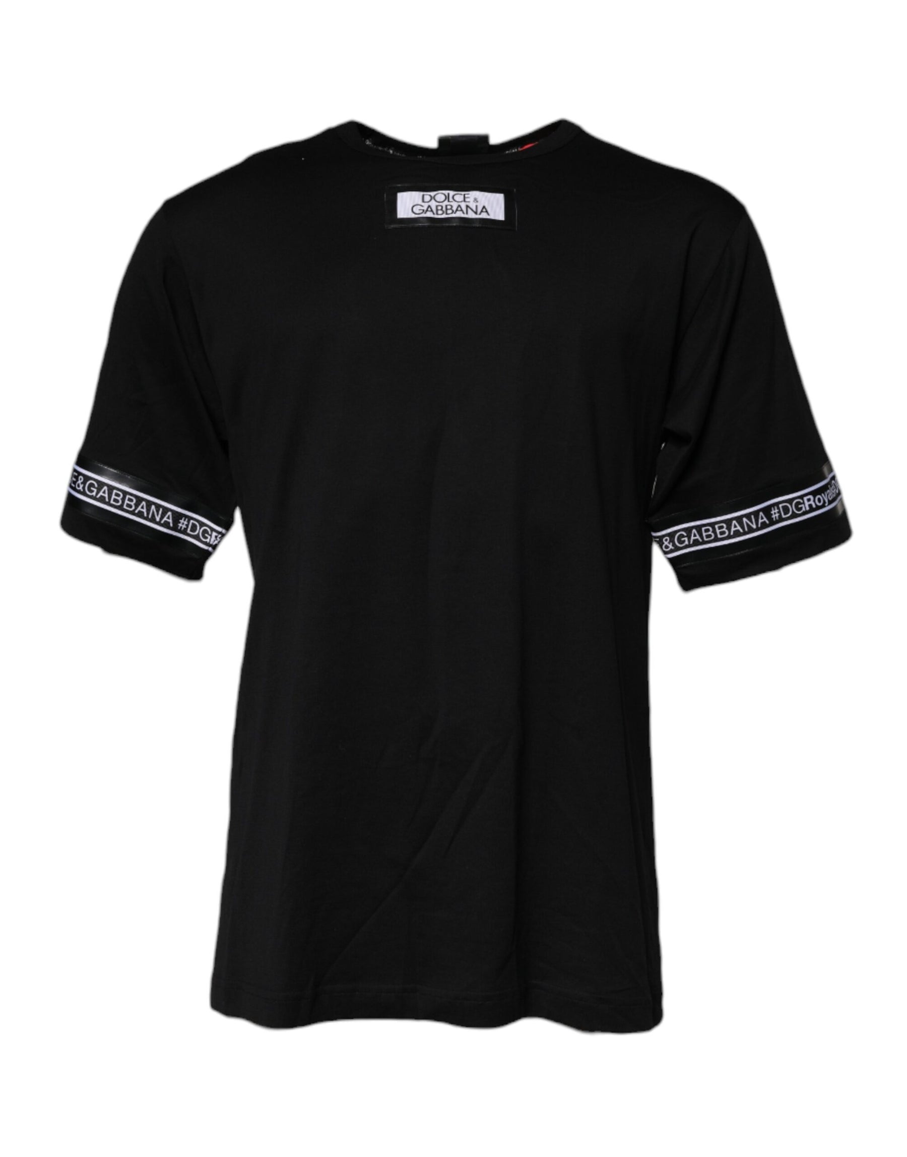 Dolce & Gabbana Black #DGMILLENNIALS Cotton Crew Neck T-shirt | Regal Royce