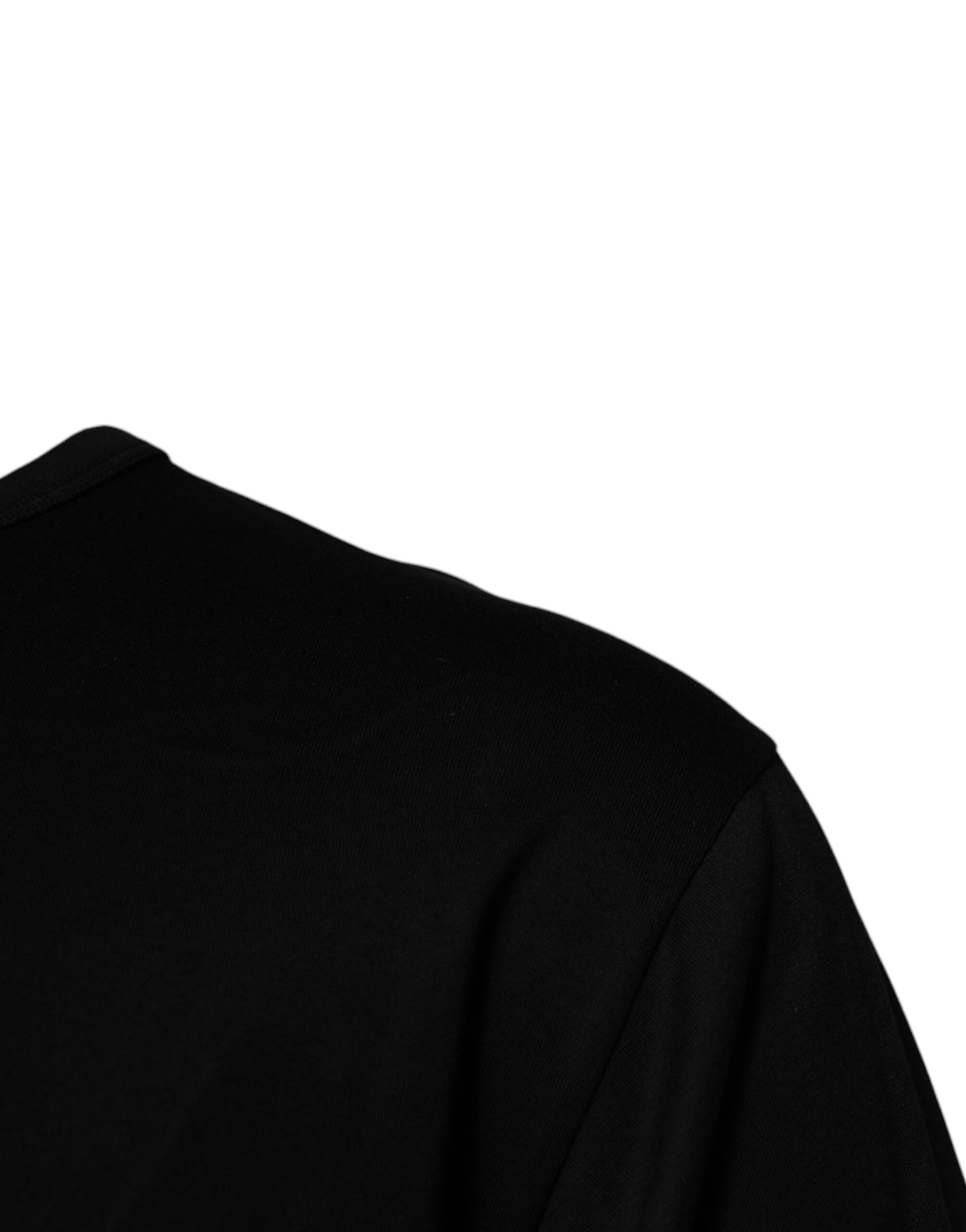 Dolce & Gabbana Black #DGMILLENNIALS Cotton Crew Neck T-shirt | Regal Royce