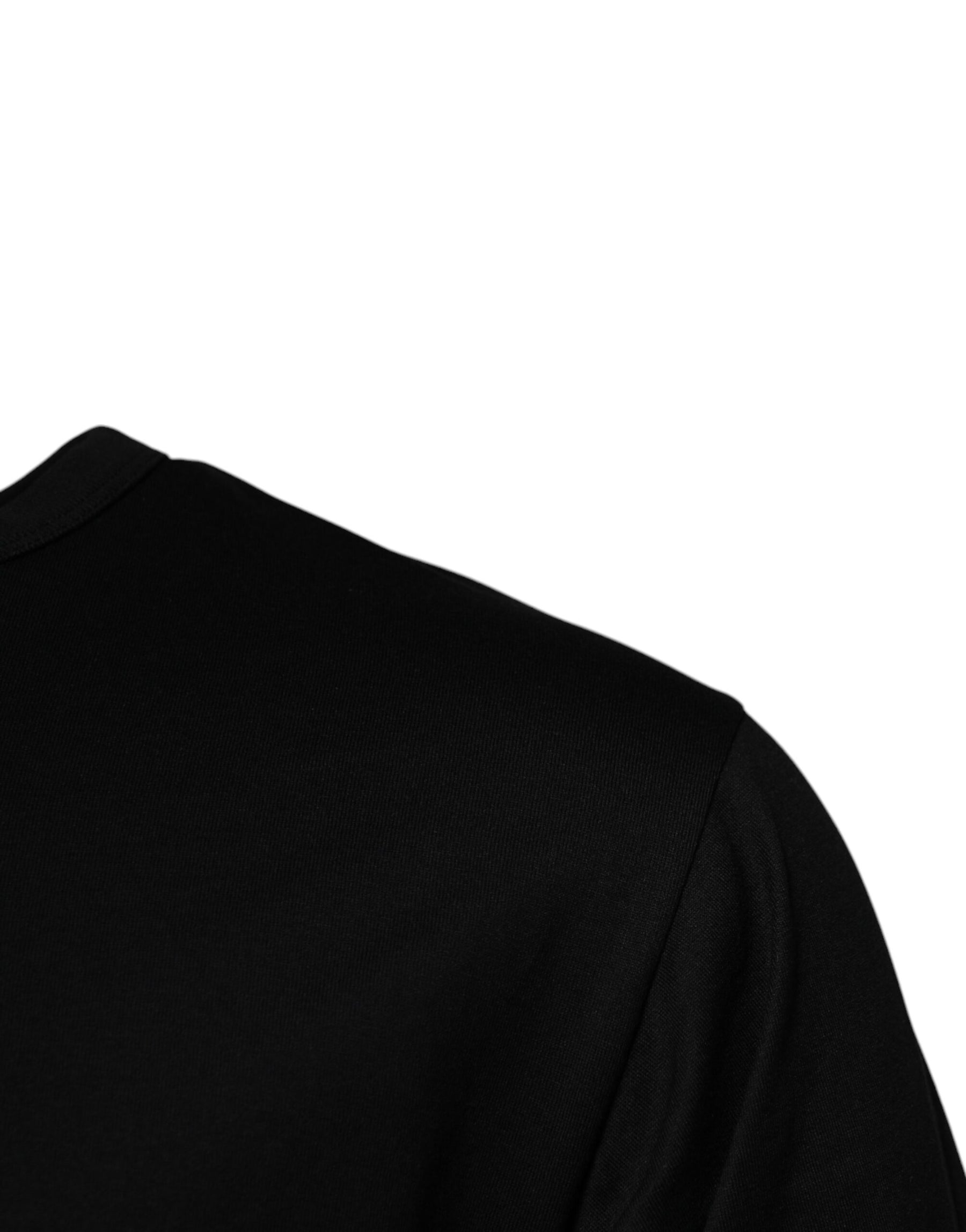 Dolce & Gabbana Black #DGMILLENNIALS Cotton Crew Neck T-shirt | Regal Royce