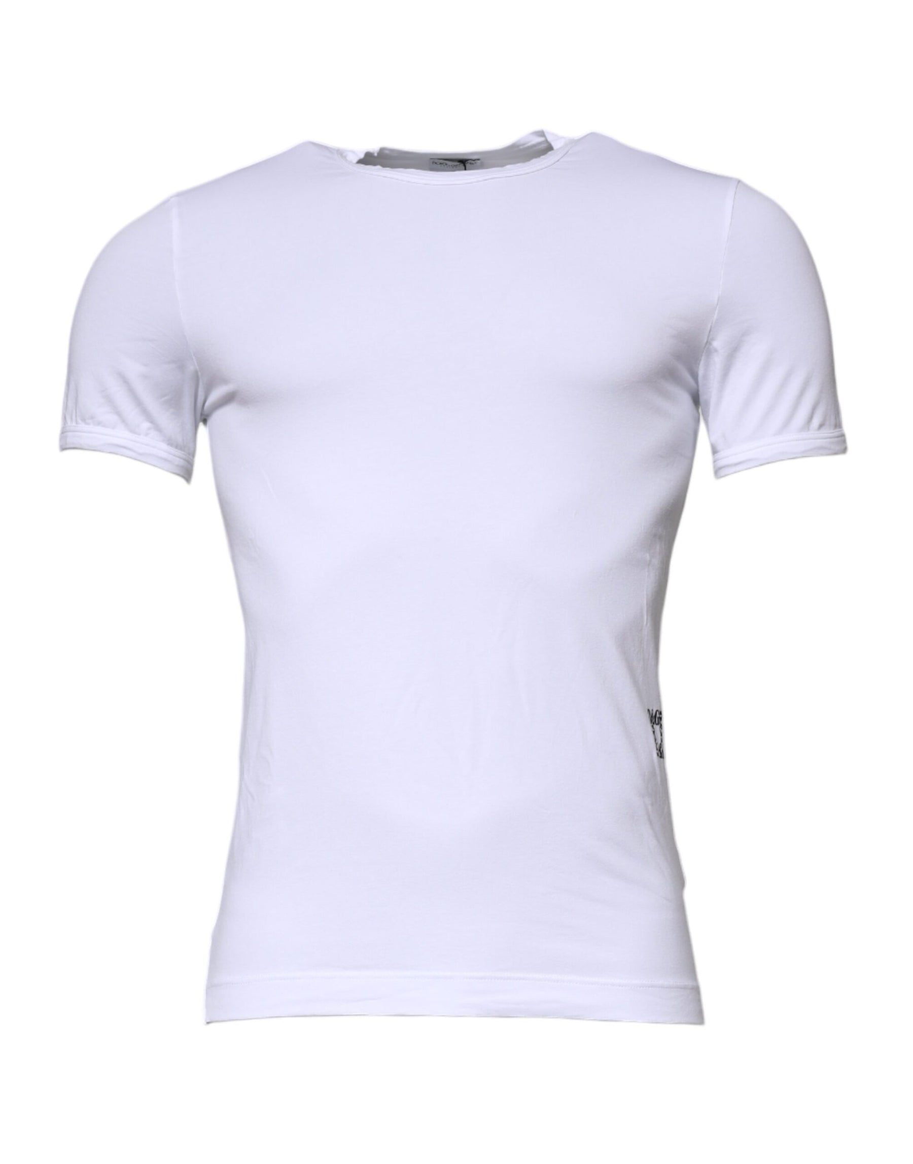 Dolce & Gabbana White Cotton Stretch Crewneck Underwear T-shirt | Regal Royce