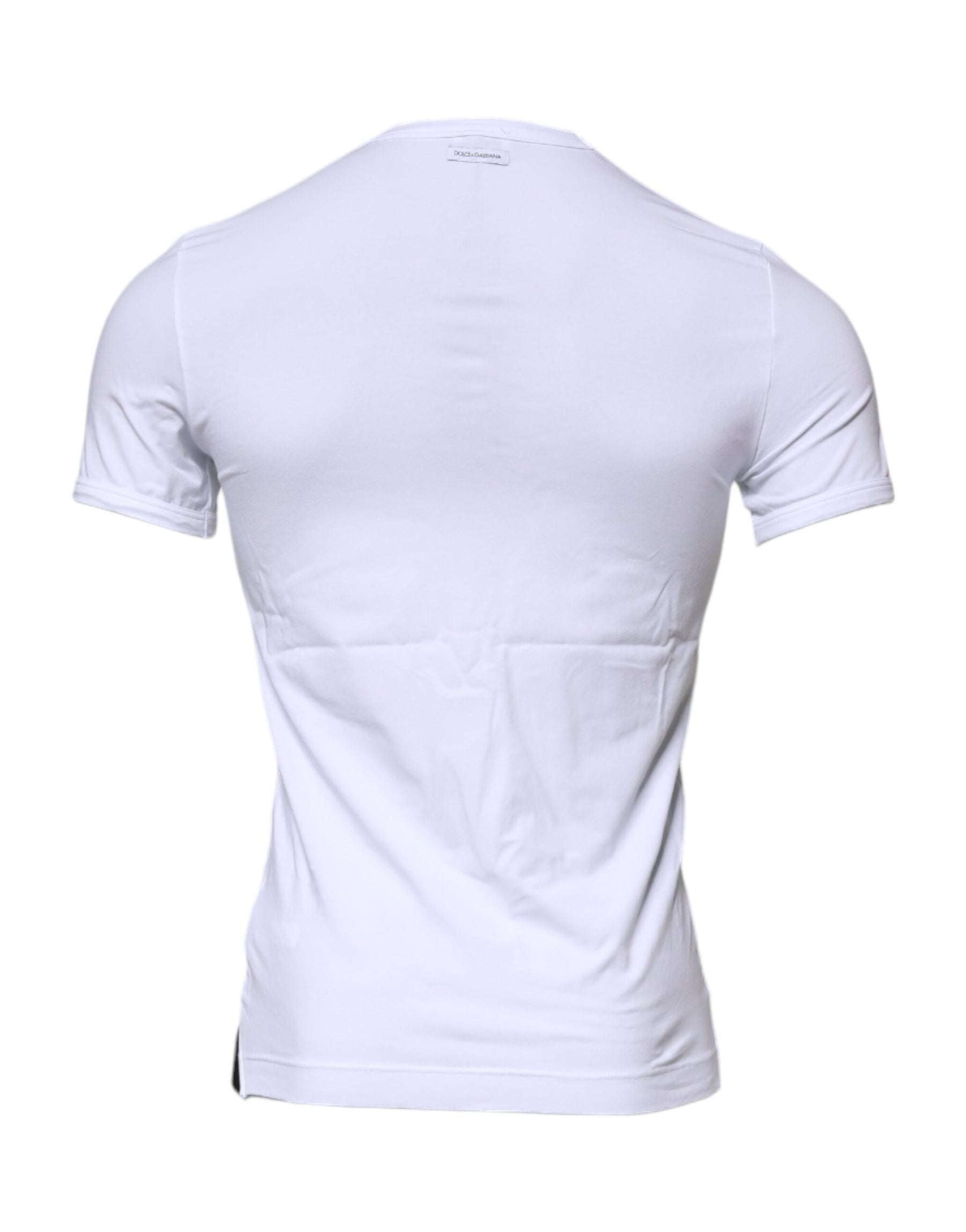 Dolce & Gabbana White Cotton Stretch Crewneck Underwear T-shirt | Regal Royce