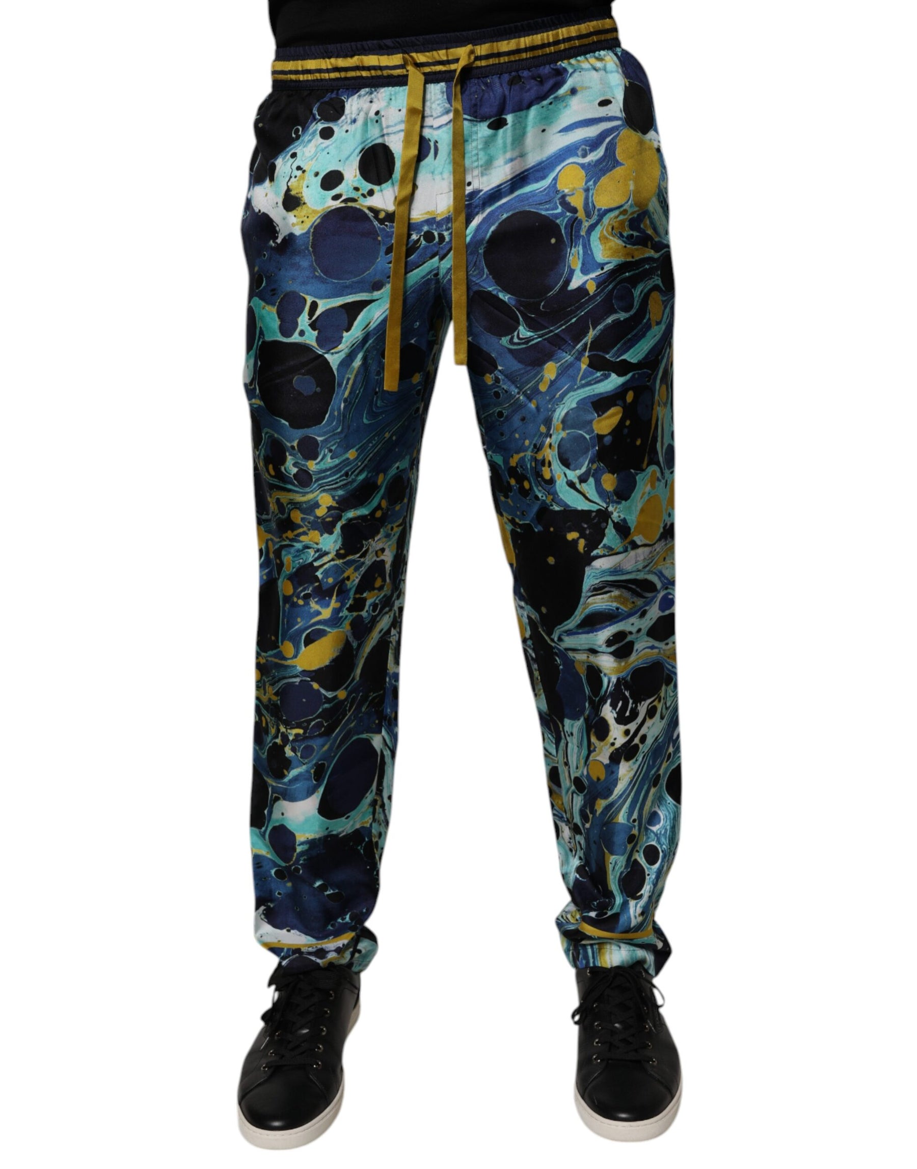 Dolce & Gabbana Multicolor Marble Print Jogger Sweatpants Pants | Regal Royce