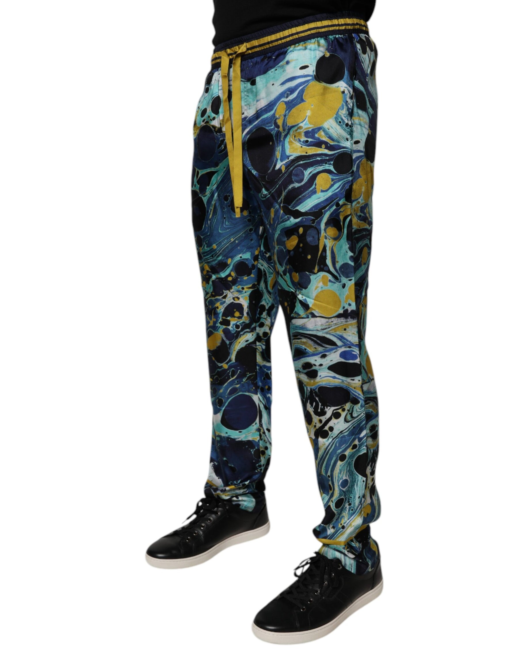 Dolce & Gabbana Multicolor Marble Print Jogger Sweatpants Pants | Regal Royce