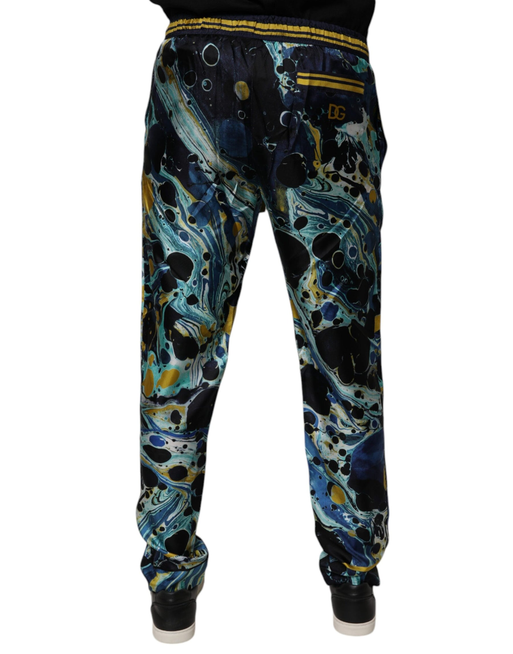 Dolce & Gabbana Multicolor Marble Print Jogger Sweatpants Pants | Regal Royce