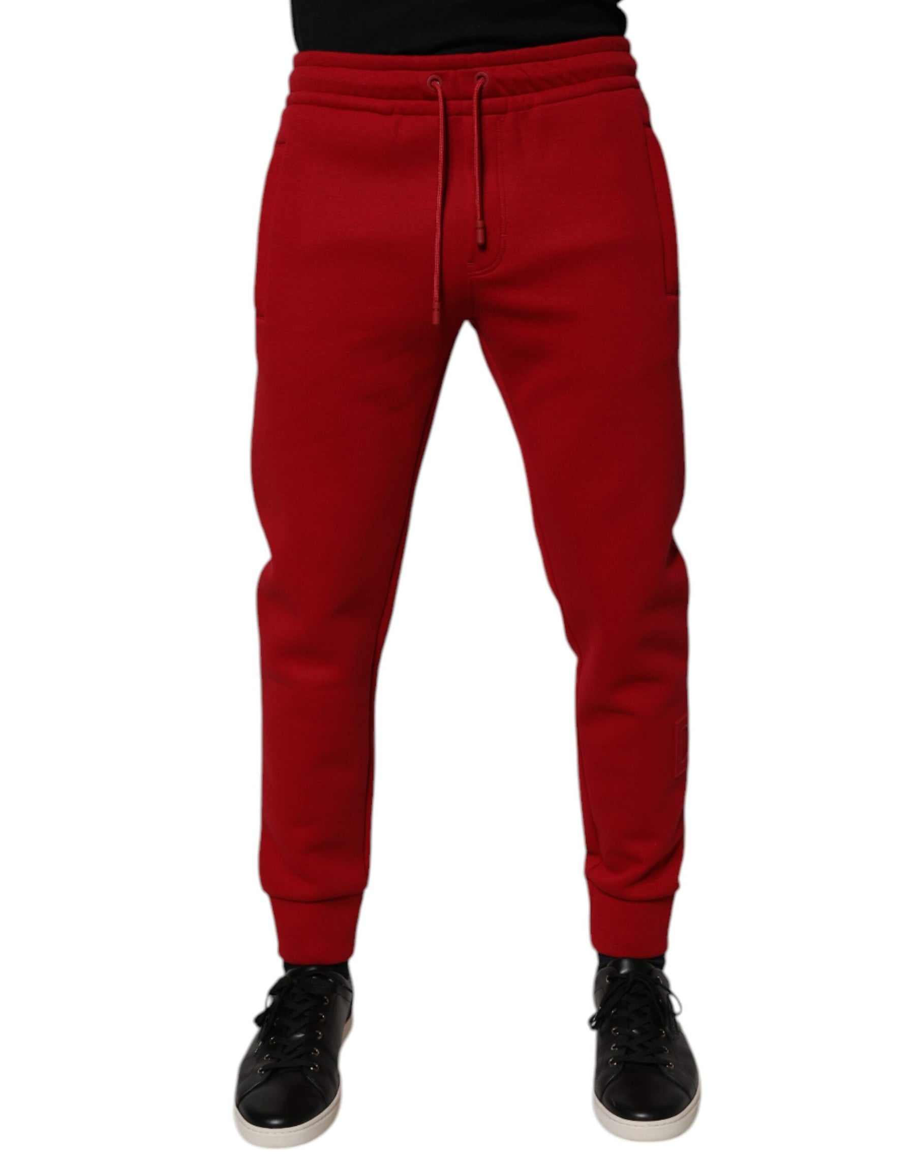 Dolce & Gabbana Red Cotton Jogger Jogging Pants | Regal Royce