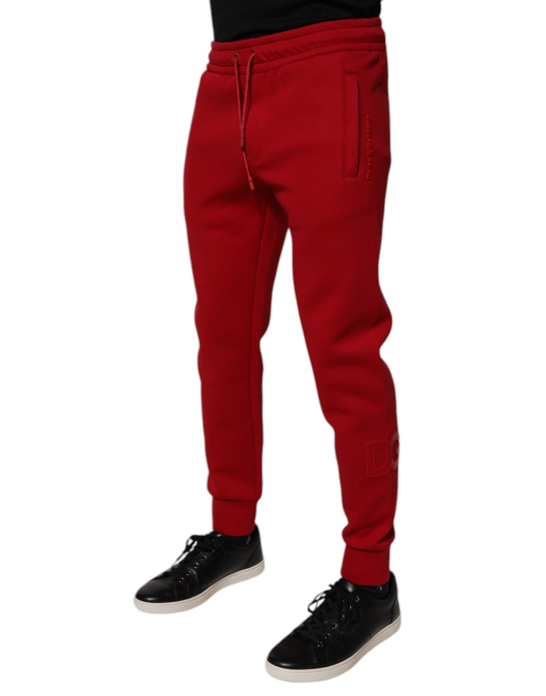Dolce & Gabbana Red Cotton Jogger Jogging Pants | Regal Royce
