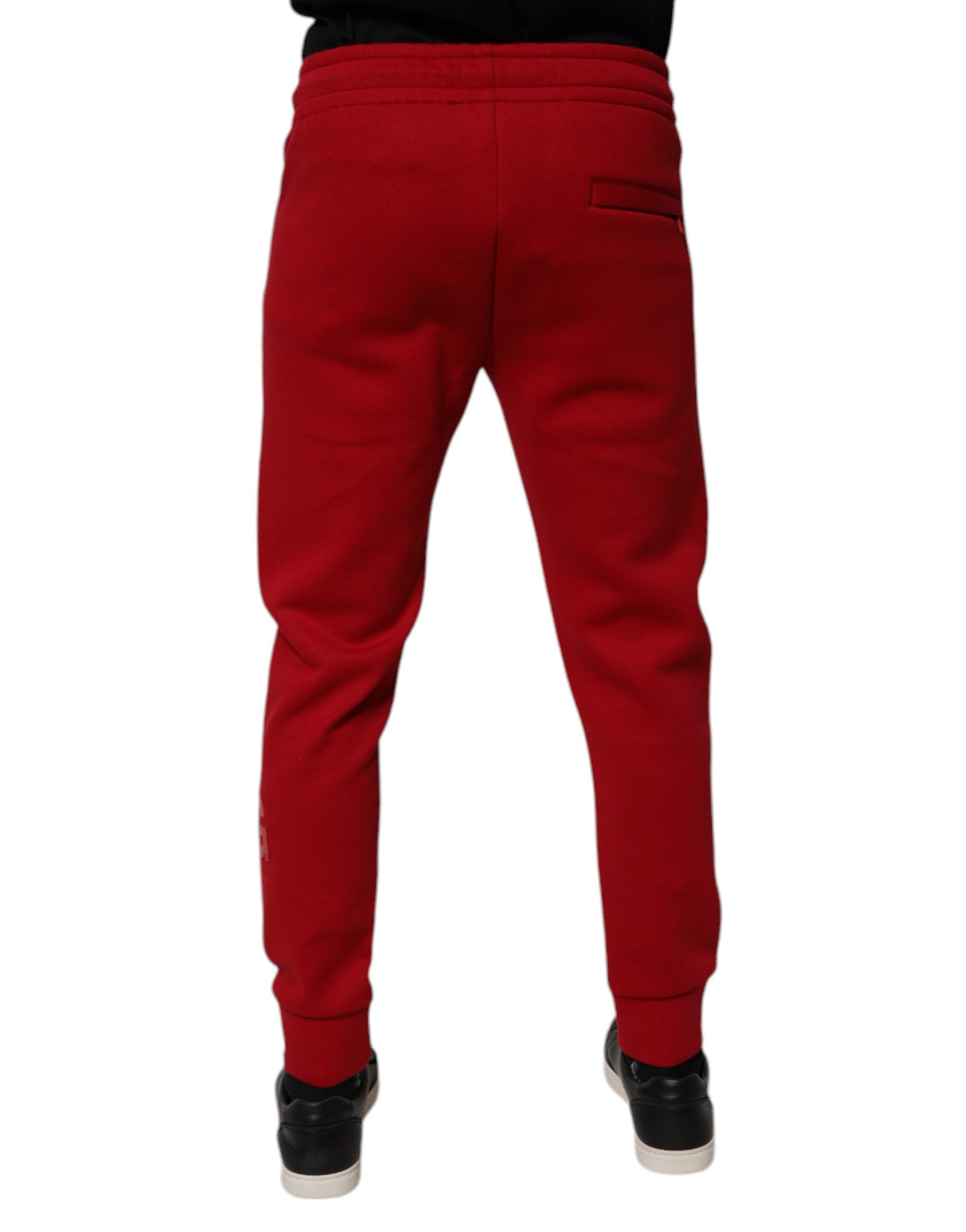 Dolce & Gabbana Red Cotton Jogger Jogging Pants | Regal Royce