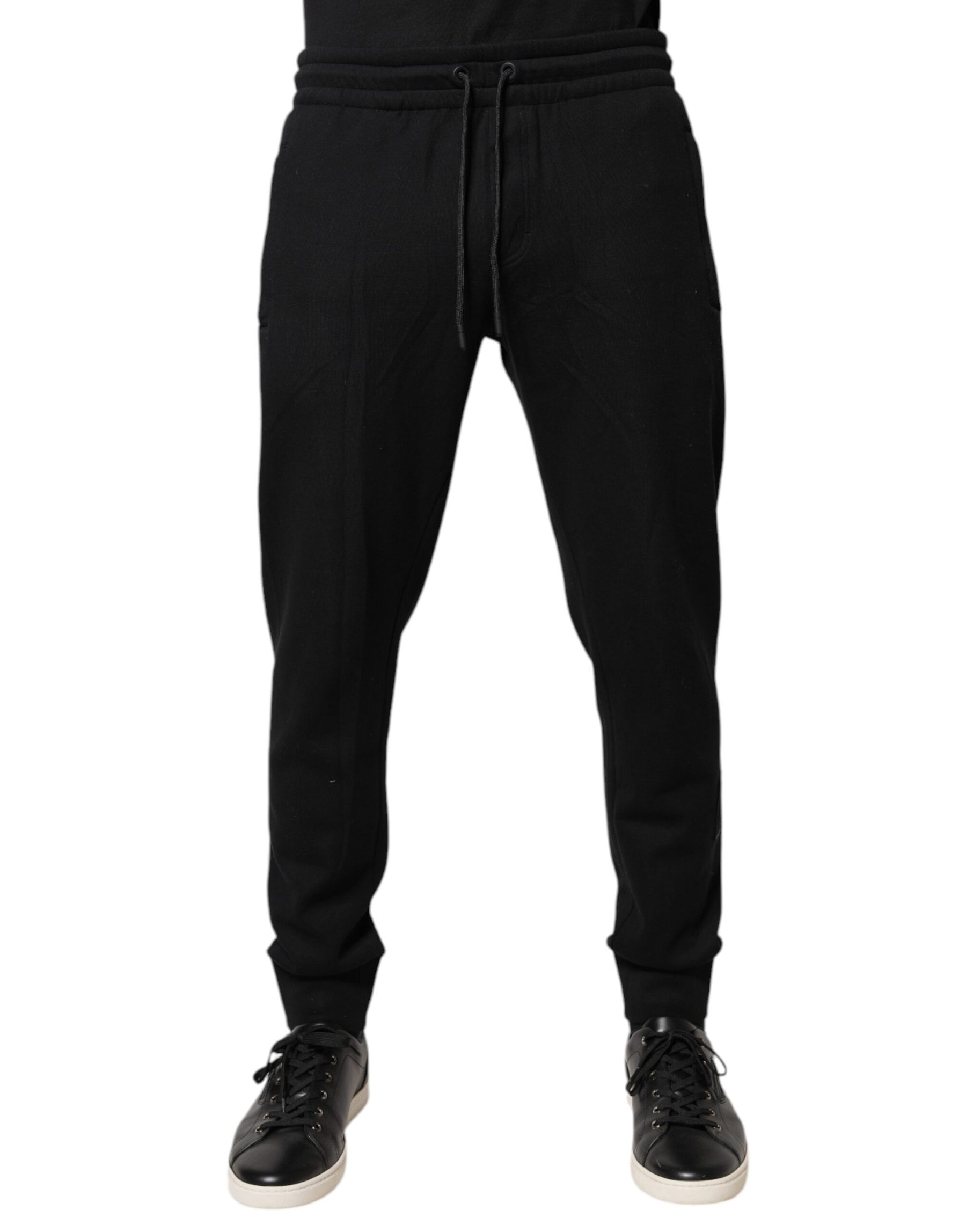 Dolce & Gabbana Black Cotton Jogger Jogging Pants | Regal Royce