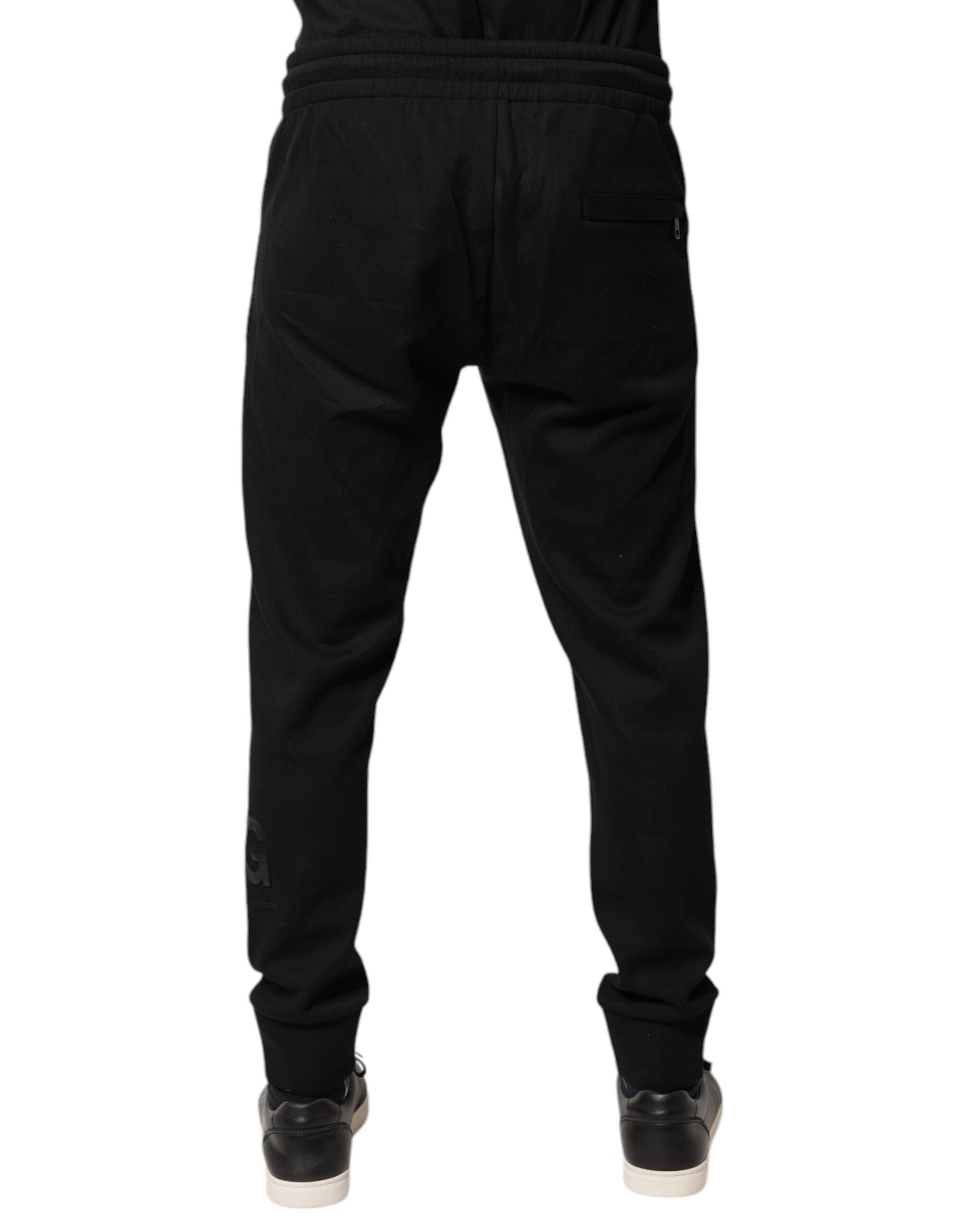 Dolce & Gabbana Black Cotton Jogger Jogging Pants | Regal Royce
