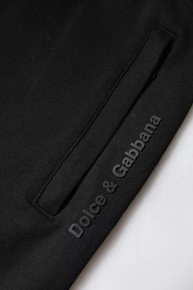 Dolce & Gabbana Black Cotton Jogger Jogging Pants | Regal Royce