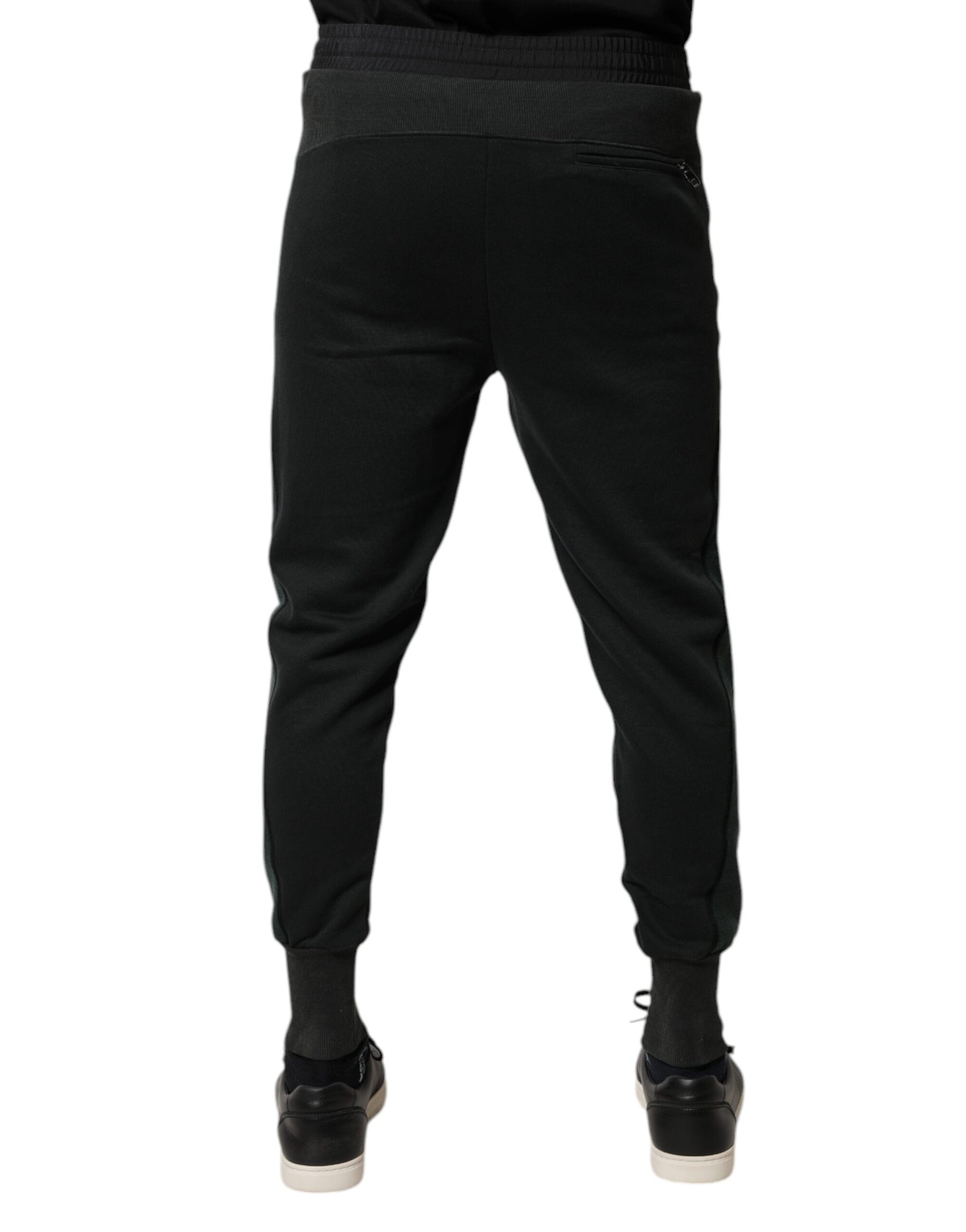 Dolce & Gabbana Black Cotton Blend Jogger Sweatpants Pants | Regal Royce