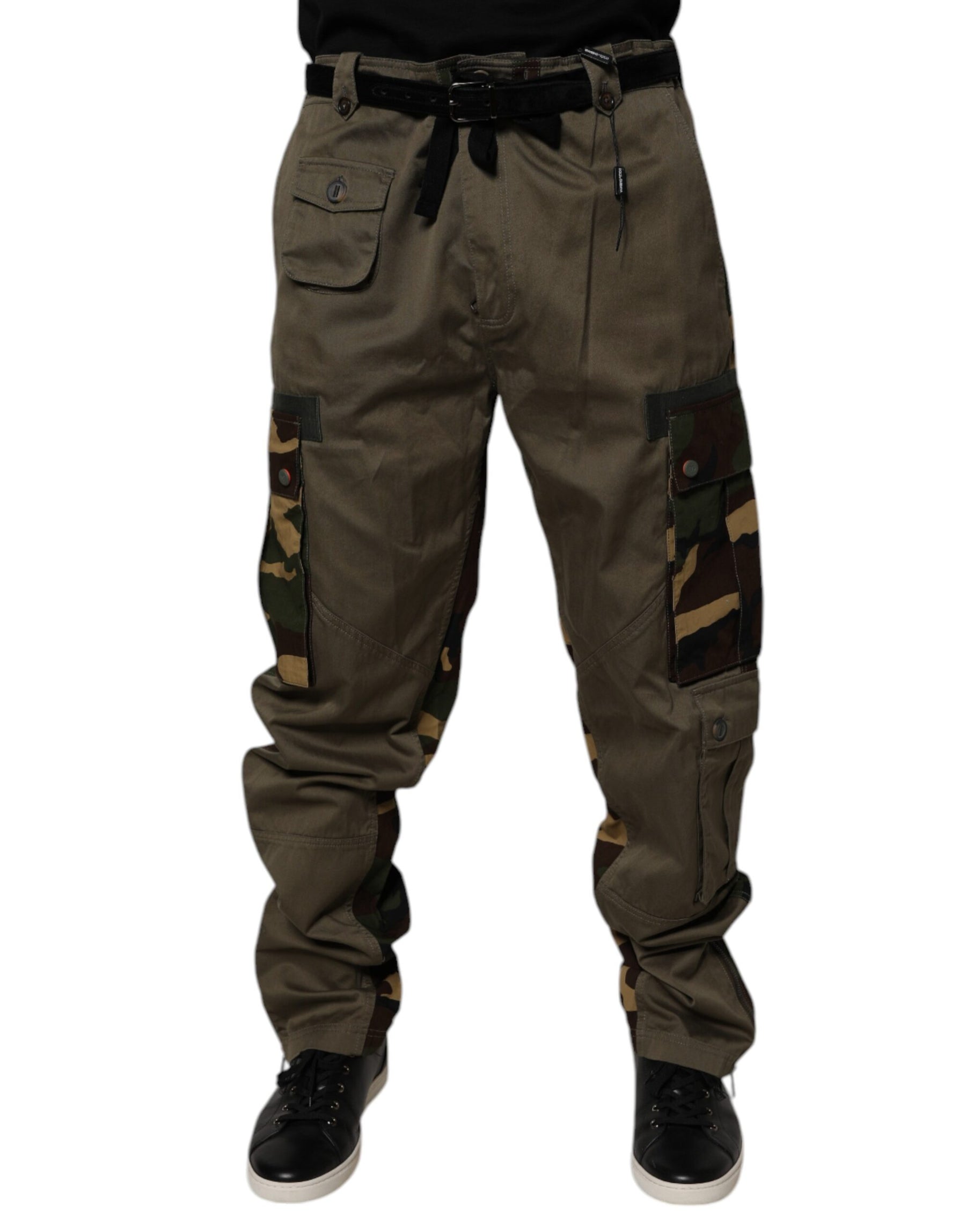 Dolce & Gabbana Multicolor Patchwork Camouflage Cargo Pants | Regal Royce