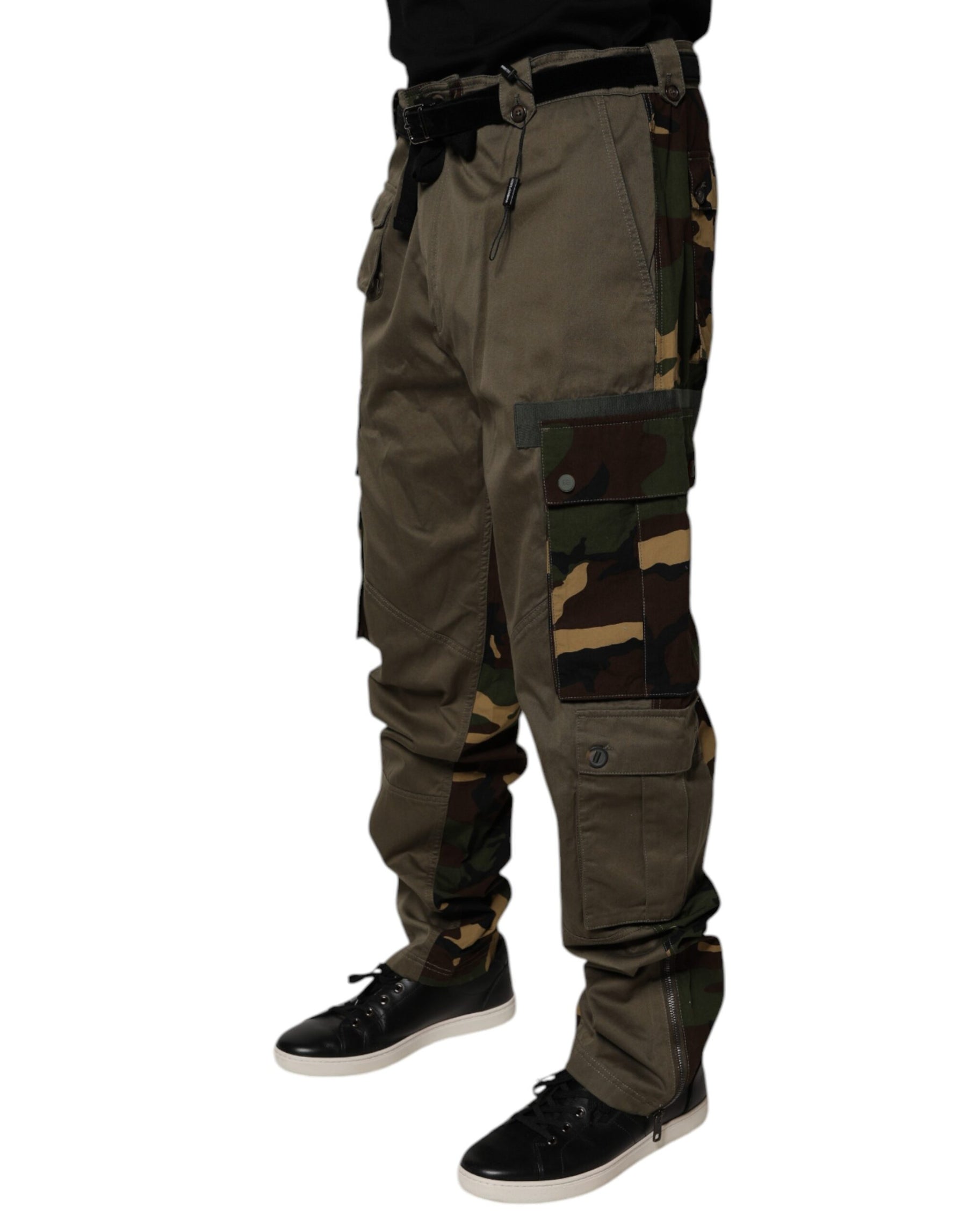 Dolce & Gabbana Multicolor Patchwork Camouflage Cargo Pants | Regal Royce