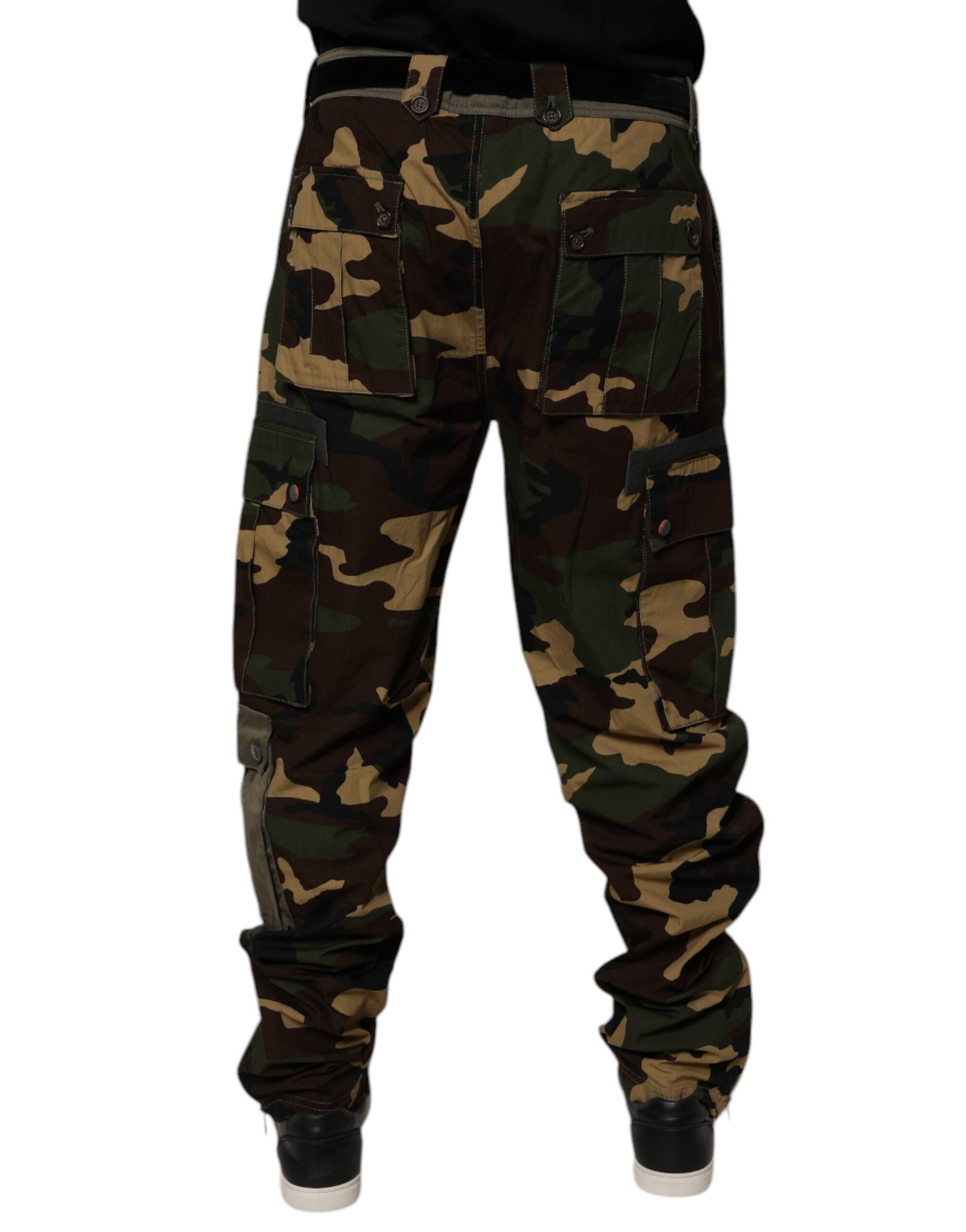Dolce & Gabbana Multicolor Patchwork Camouflage Cargo Pants | Regal Royce