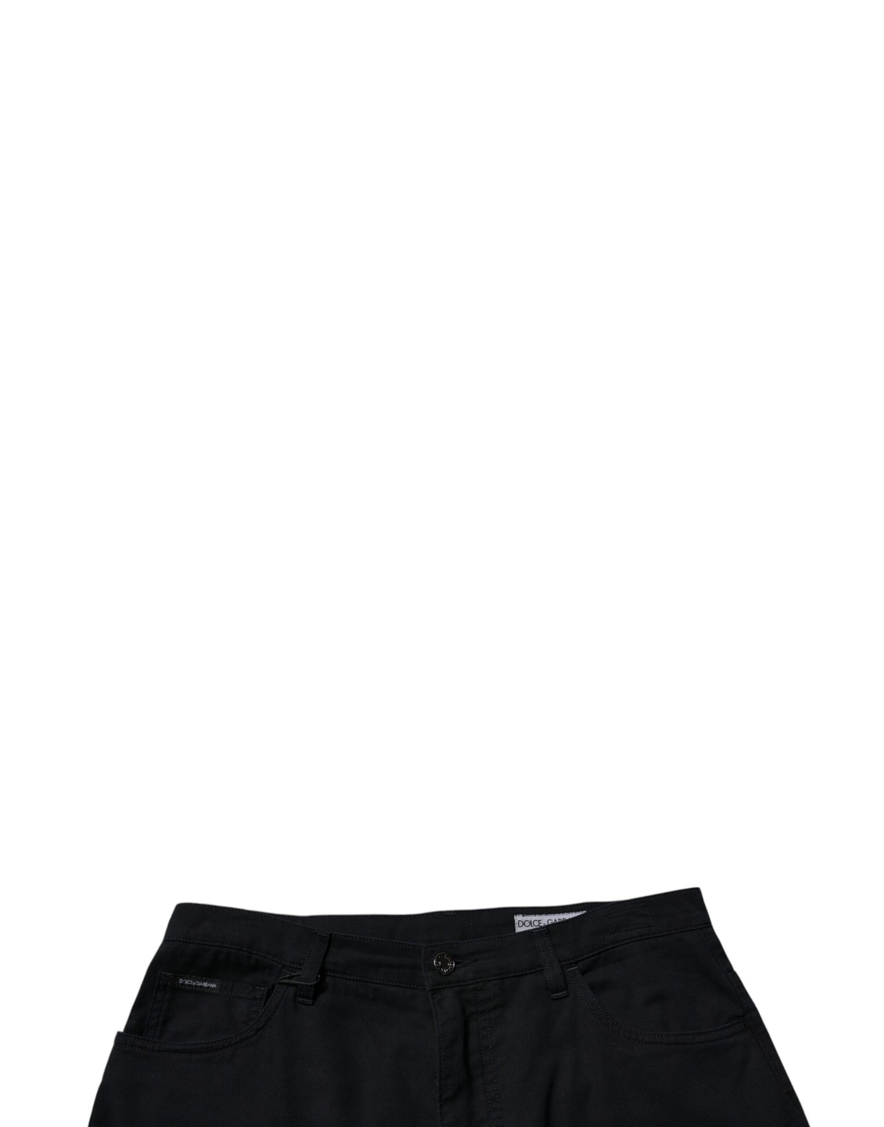 Dolce & Gabbana Dark Blue Cotton Stretch Loose Men Denim Jeans | Regal Royce