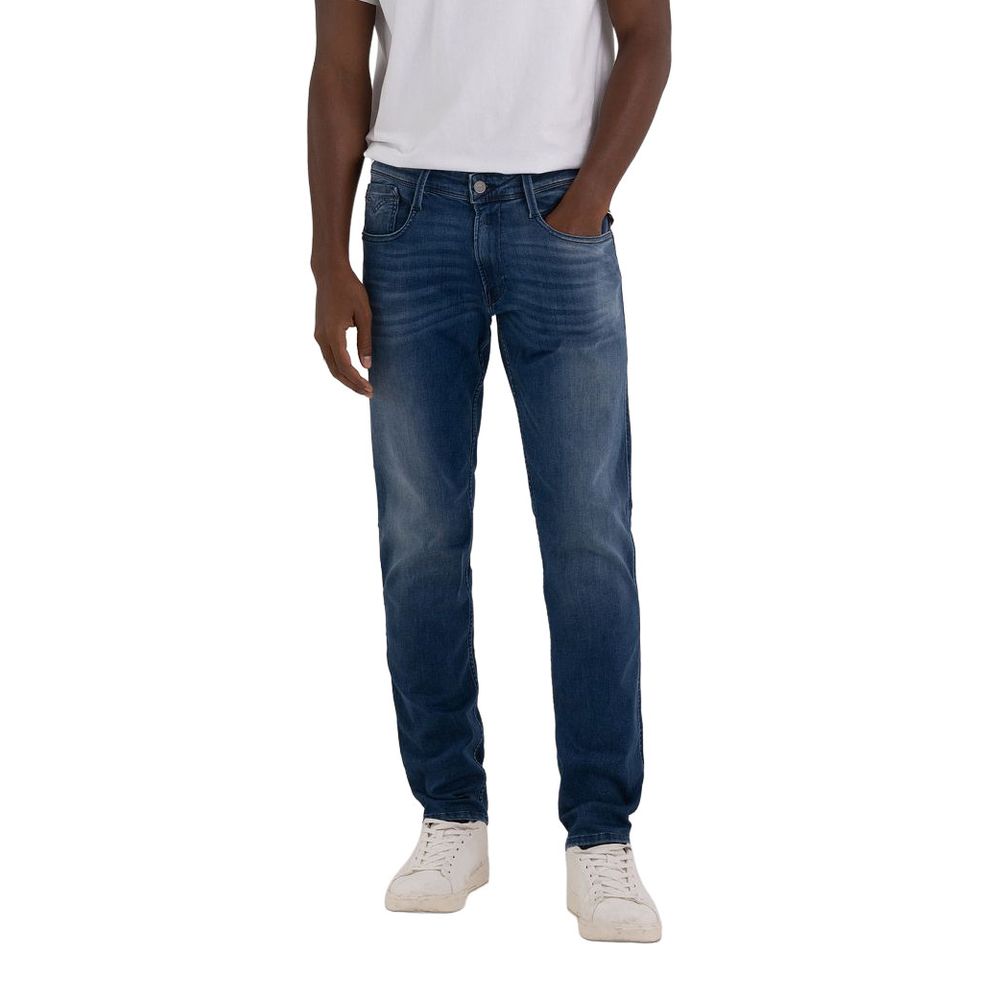 Replay Blue Cotton Straight-Leg Jeans | Regal Royce