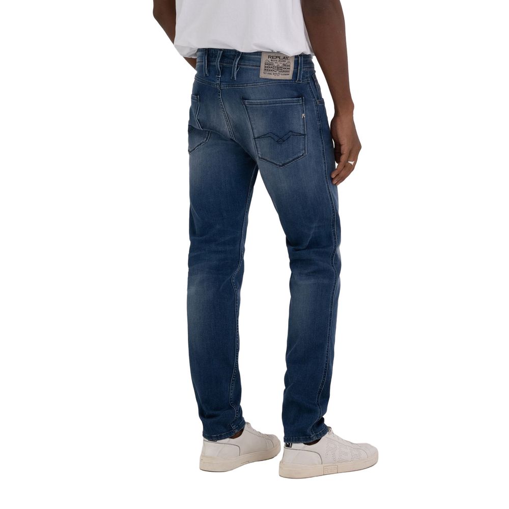 Replay Blue Cotton Straight-Leg Jeans | Regal Royce