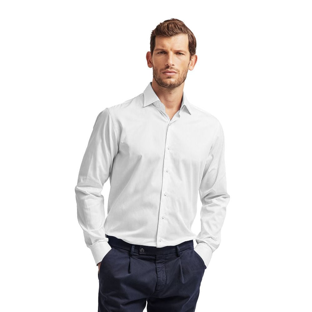Ballantyne White Cotton Dress Shirt | Regal Royce