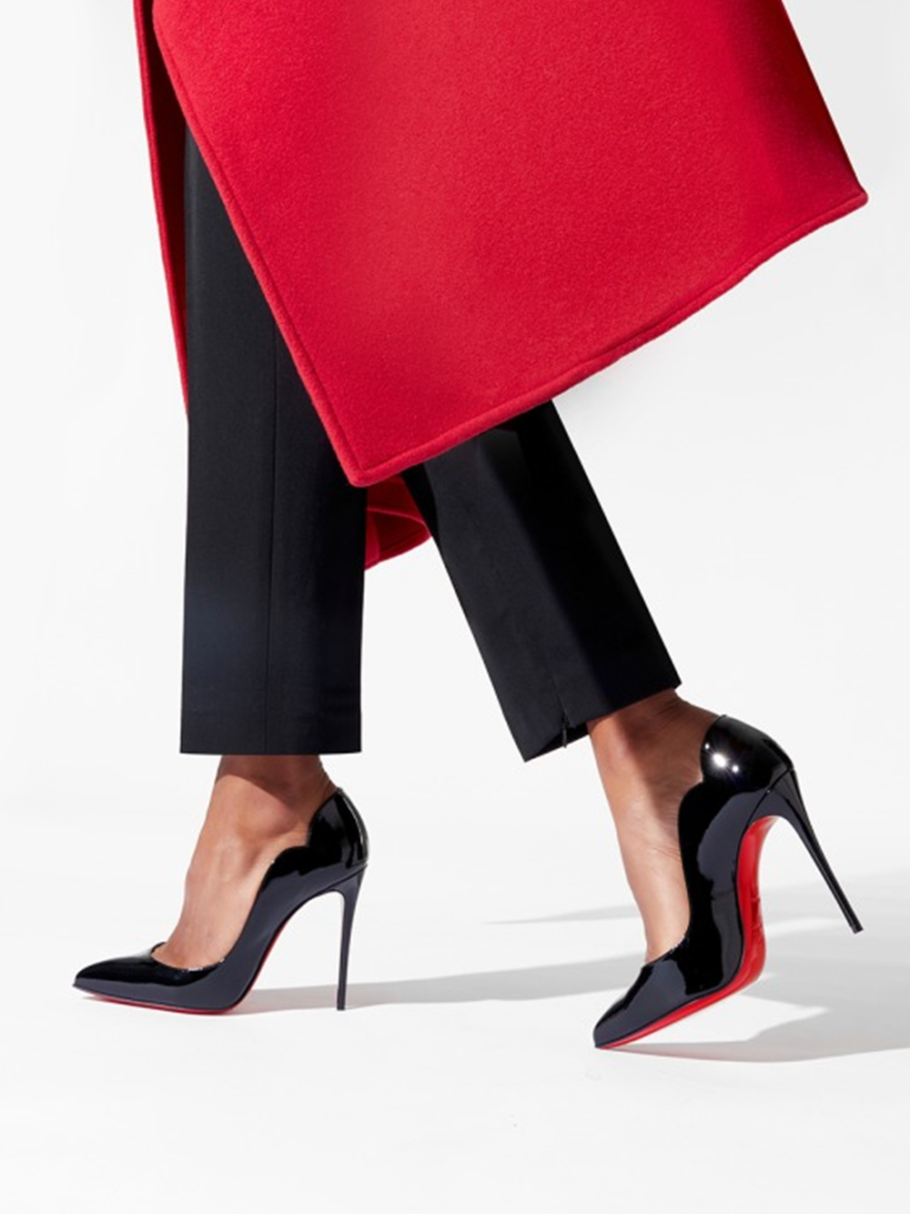 Christian Louboutin Black Patent Leather Hot Chick Pumps 100 | Regal Royce