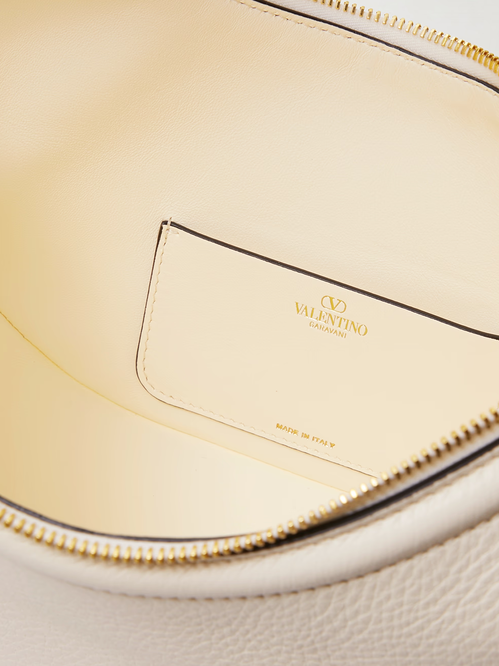 Valentino Garavani Ivory Leather Small Hobo Vlogo Shoulder Bag | Regal Royce
