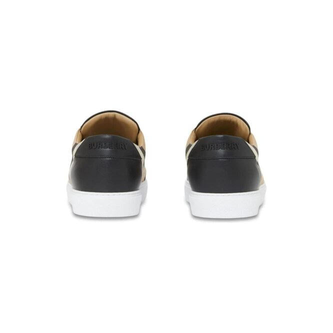 Burberry Black Leather New Salmond Sneakers | Regal Royce