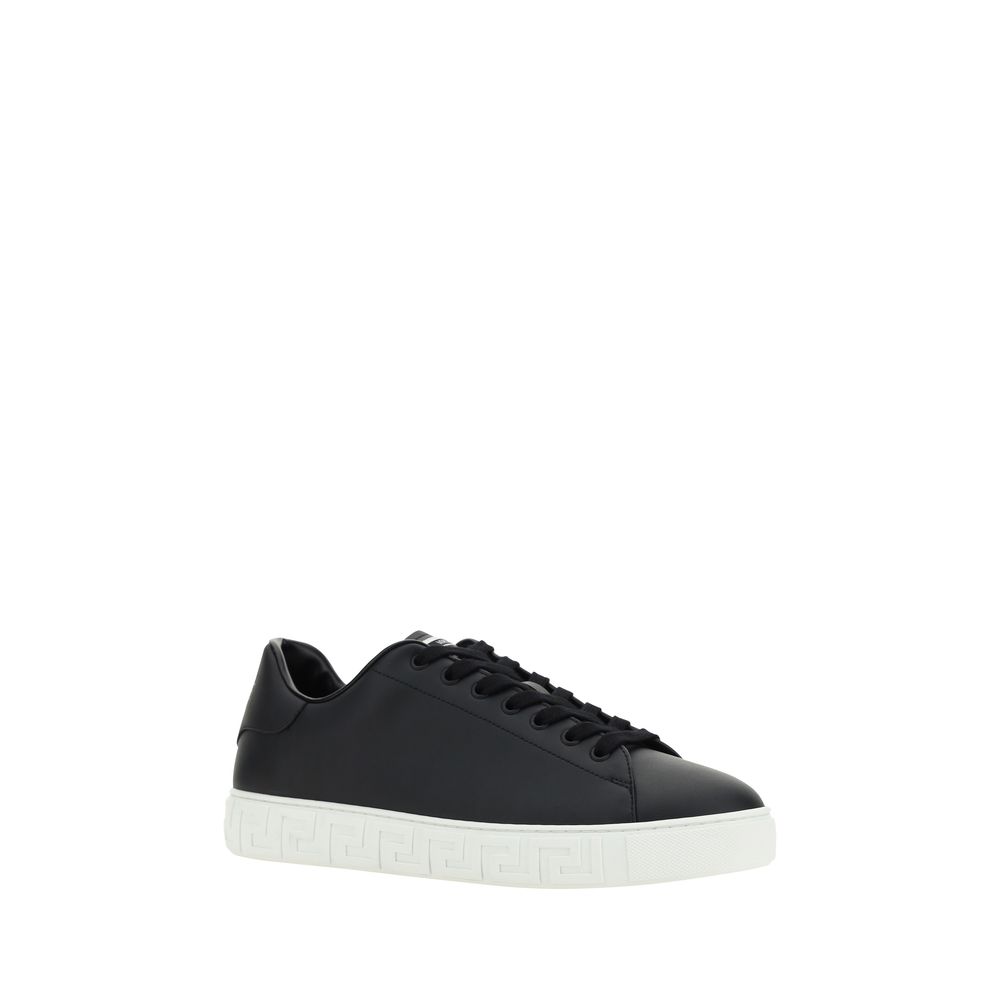 Versace Black Rubber Low Top Sneakers | Regal Royce