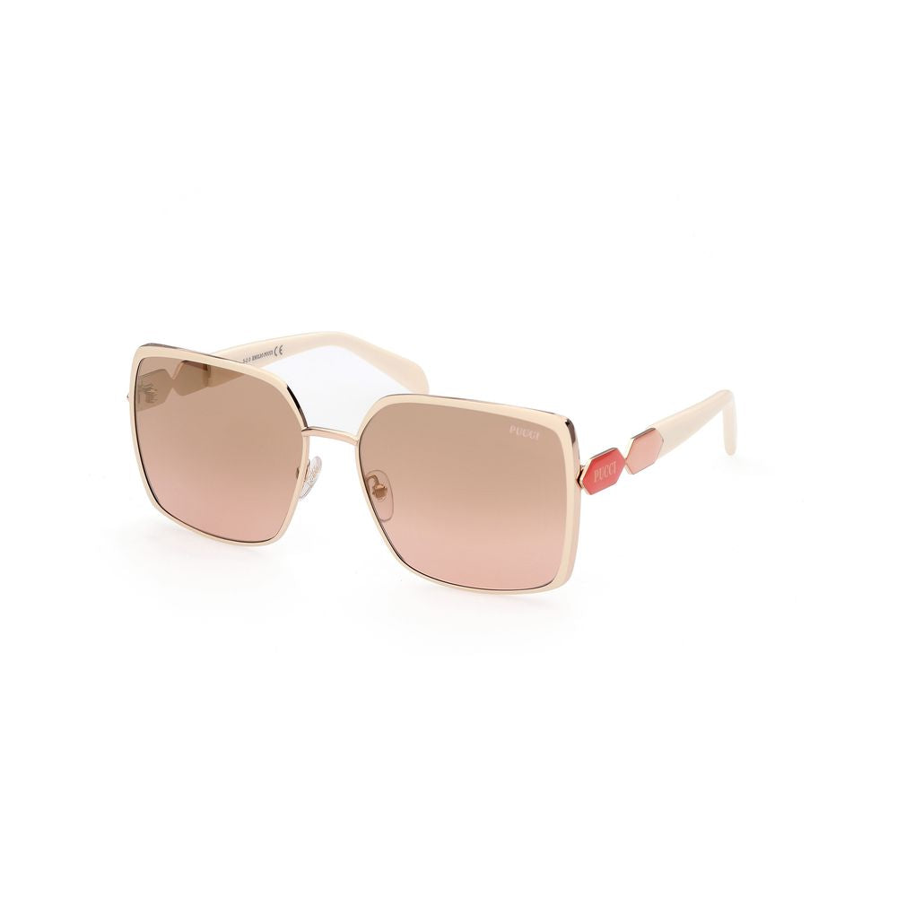 Emilio Pucci White Metal Sunglasses | Regal Royce
