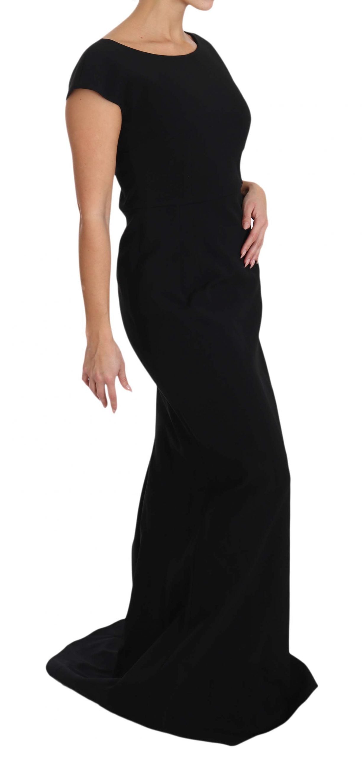Dolce & Gabbana Black Stretch Fit Flare Gown Maxi | Regal Royce