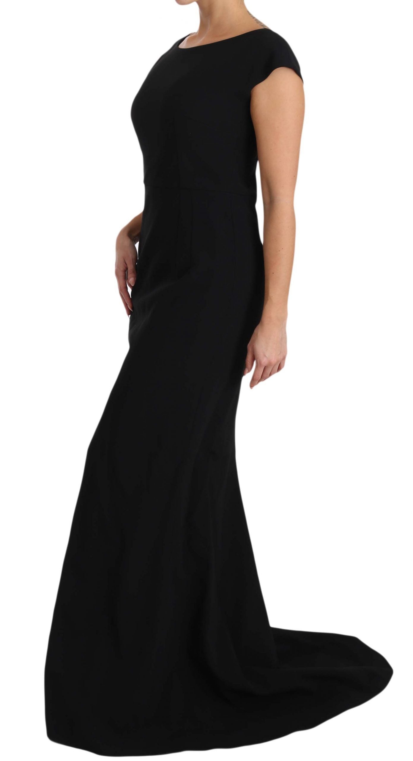 Dolce & Gabbana Black Stretch Fit Flare Gown Maxi | Regal Royce