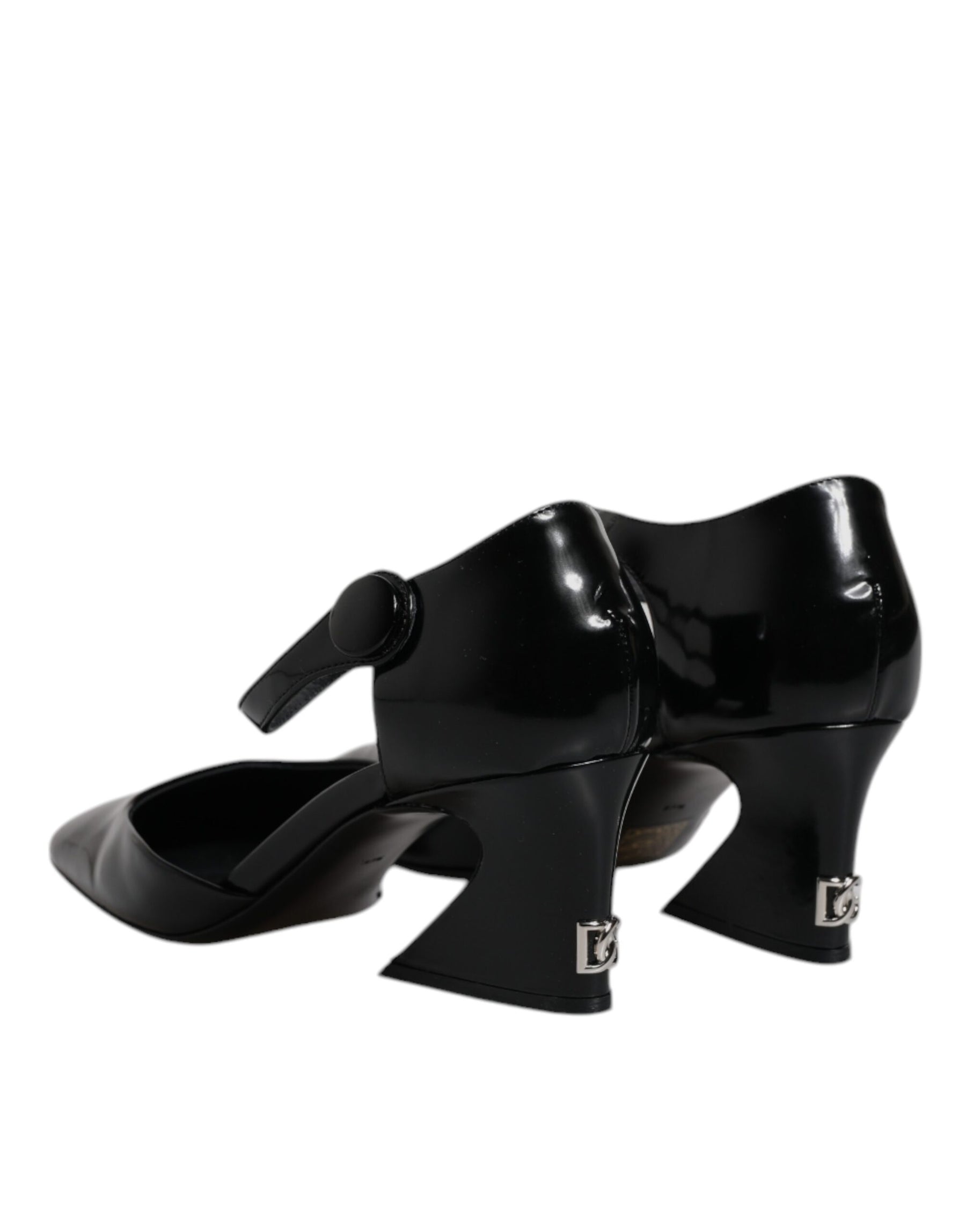 Dolce & Gabbana Black Leather Jackie Ankle Strap Sandals Shoes | Regal Royce