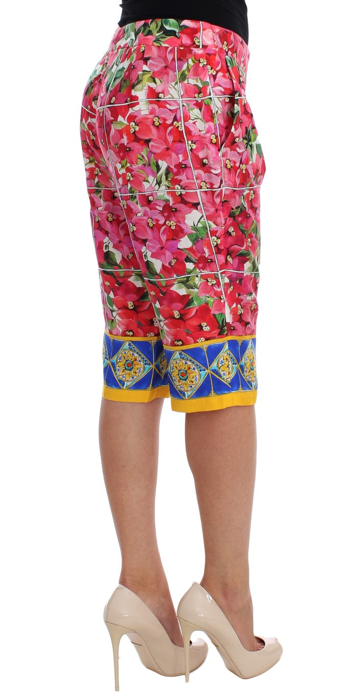 Dolce & Gabbana Multicolor Floral Knee Capris Shorts Pants | Regal Royce