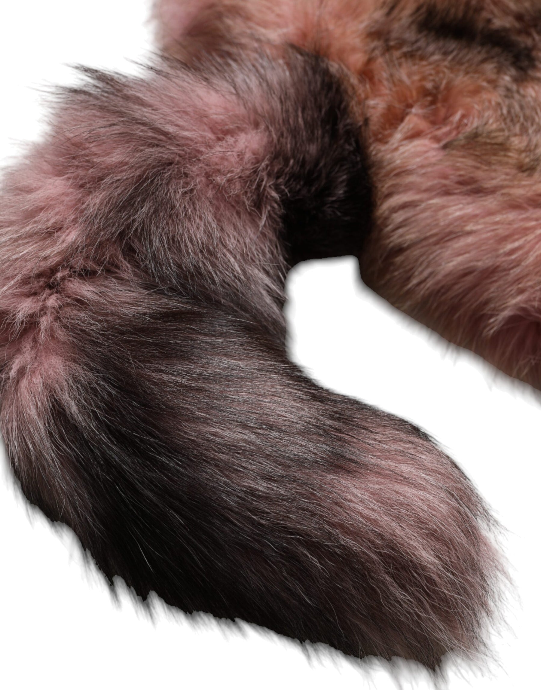Dolce & Gabbana Pink Frost Fox Fur Neck Warmer Winter Scarf | Regal Royce