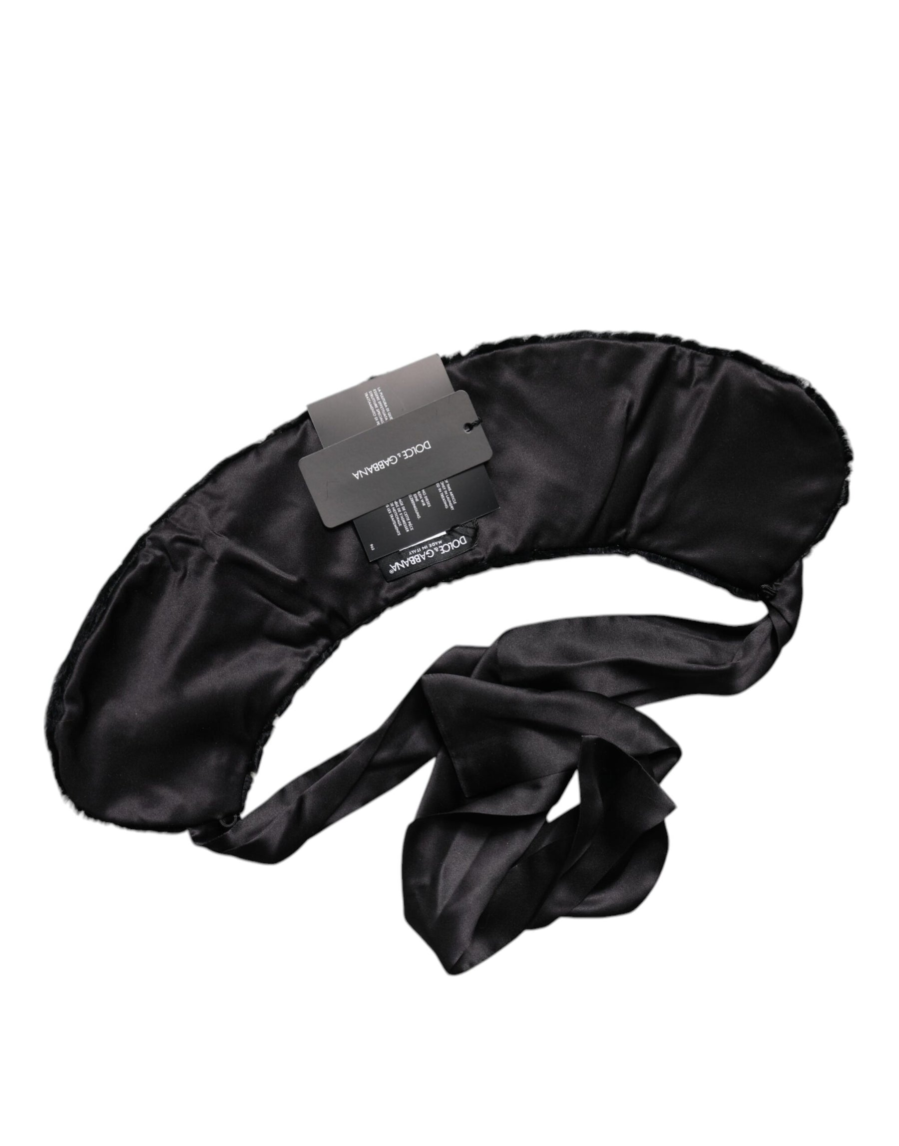 Dolce & Gabbana Black Lamb Fur Women Neck Warmer Winter Scarf | Regal Royce