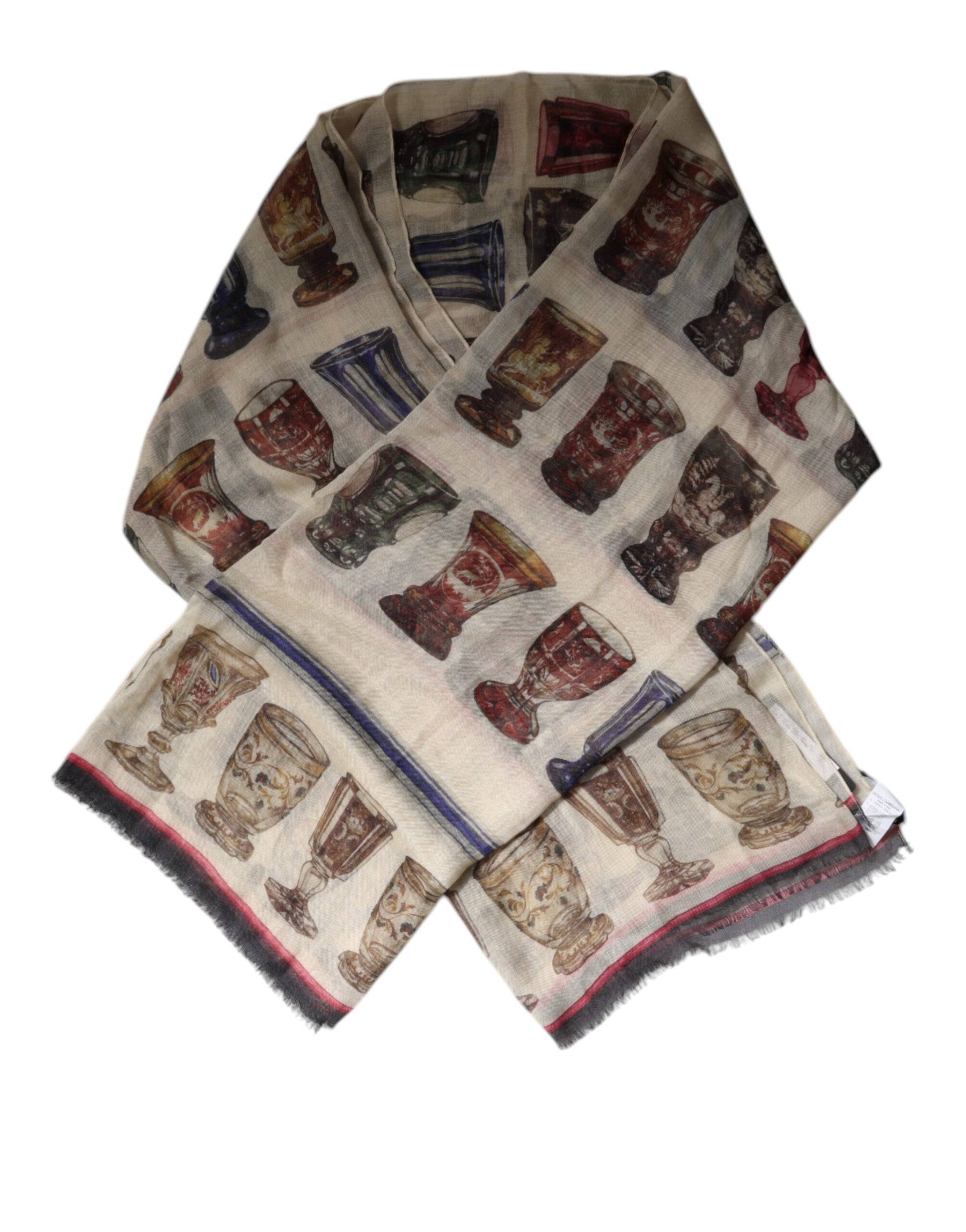 Dolce & Gabbana Multicolor Glass Cashmere Foulard Scarf | Regal Royce