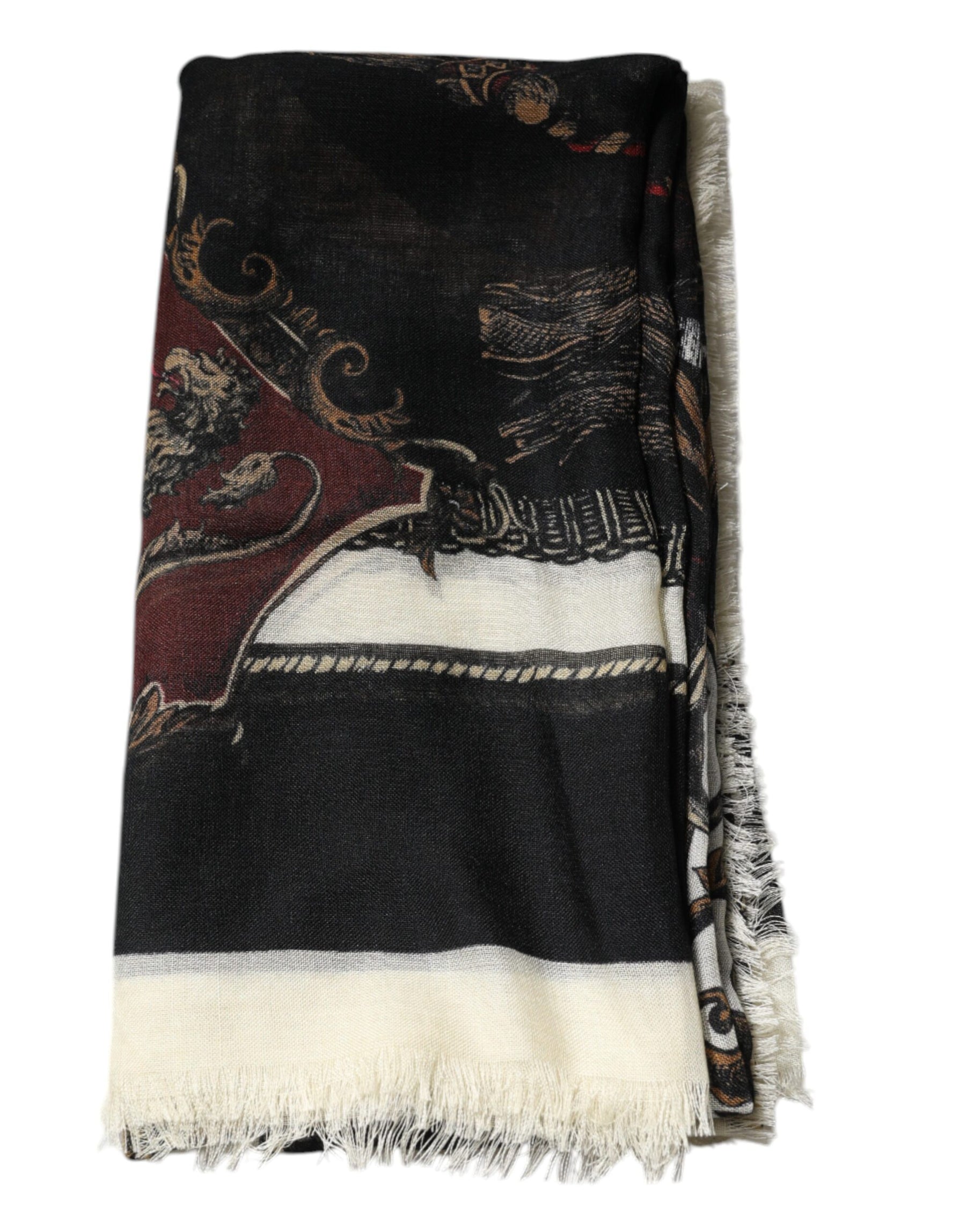 Dolce & Gabbana Multicolor Printed Cashmere Foulard Scarf | Regal Royce