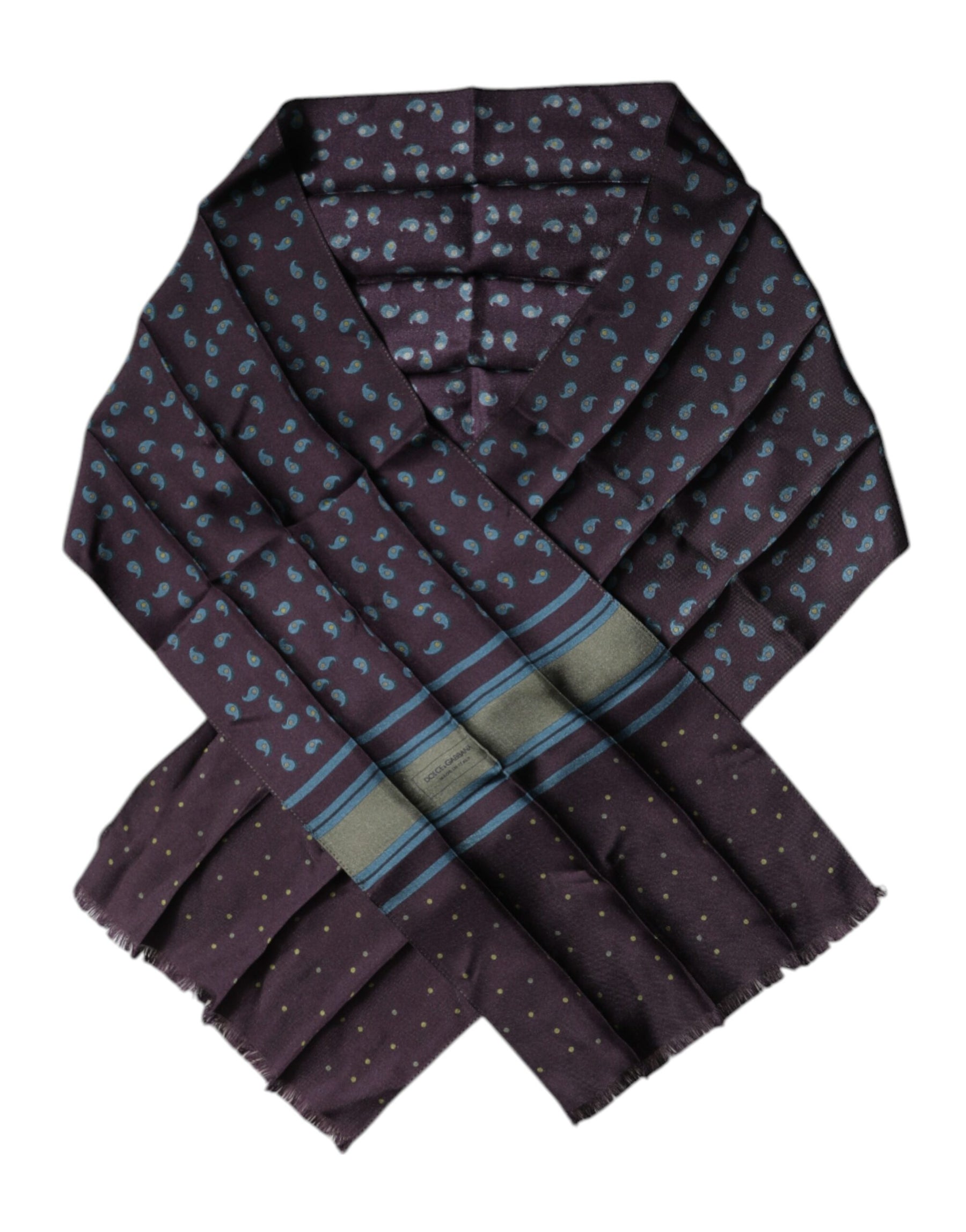 Dolce & Gabbana Purple Fantasy Silk Neck Wrap Shawl Scarf | Regal Royce