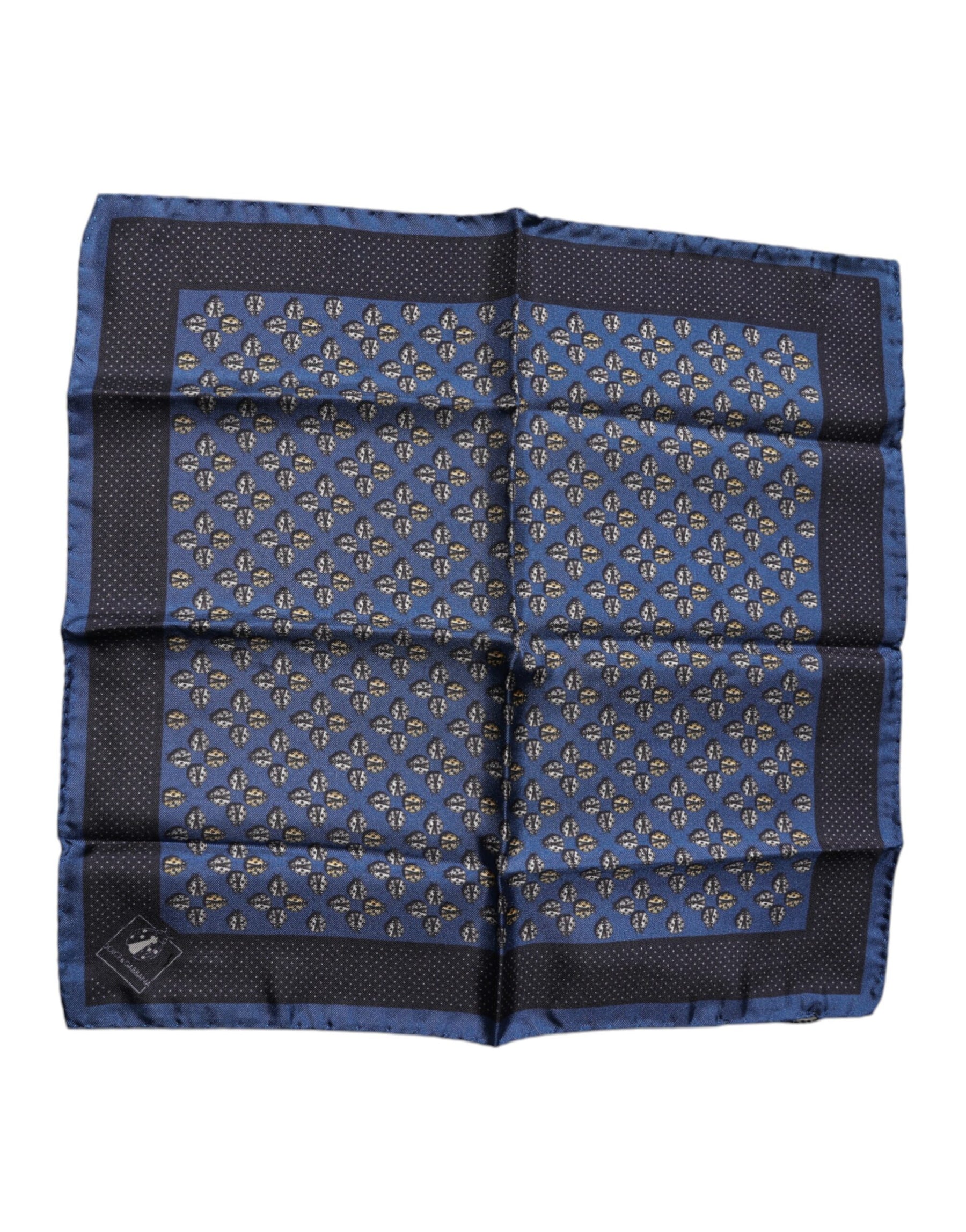Dolce & Gabbana Blue Lady Bug Silk Square Handkerchief Scarf | Regal Royce