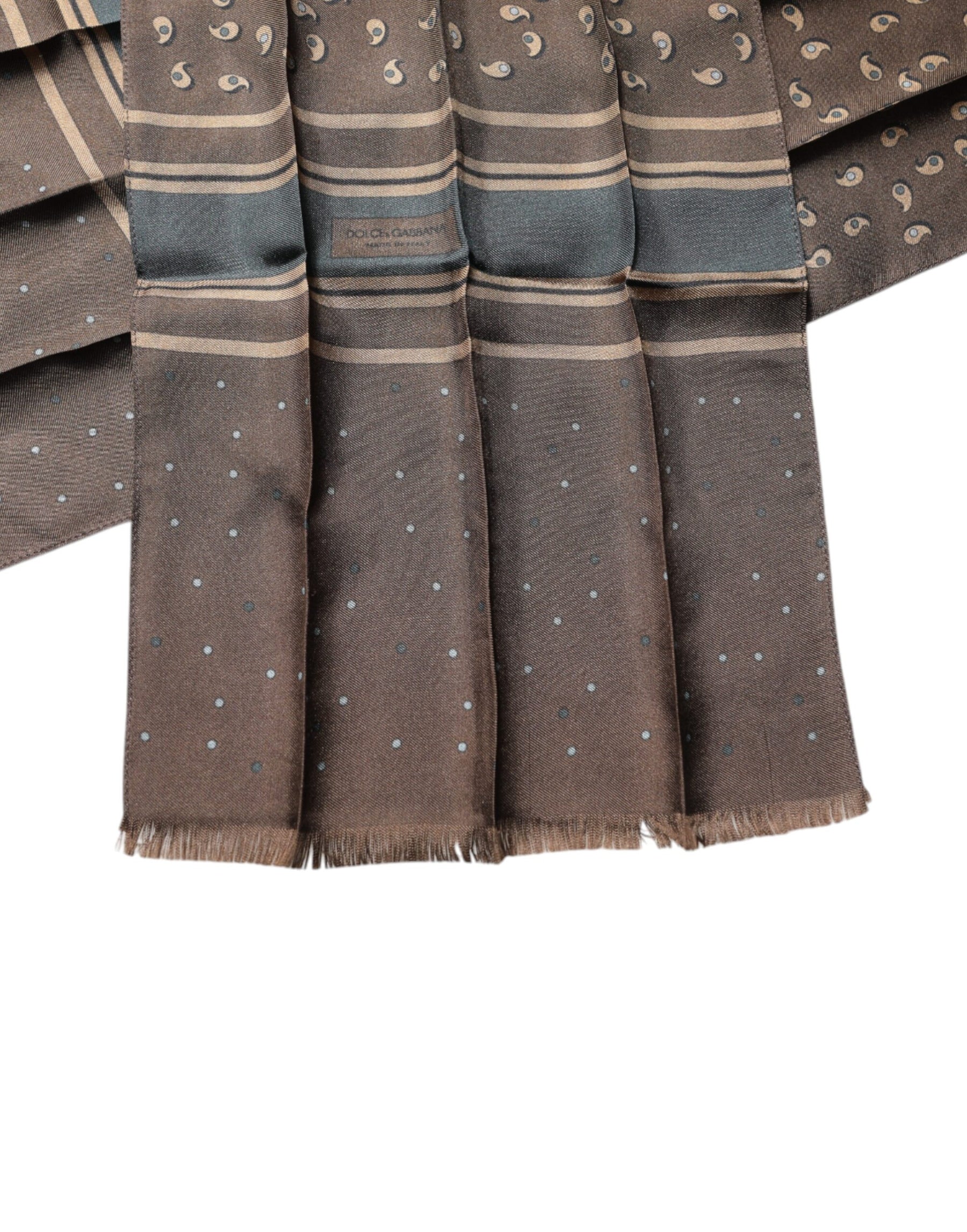 Dolce & Gabbana Brown Fantasy Silk Neck Wrap Shawl Scarf | Regal Royce