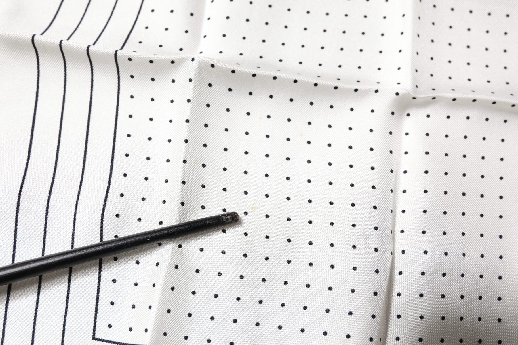 Dolce & Gabbana White Polka Dots Square Handkerchief Scarf | Regal Royce