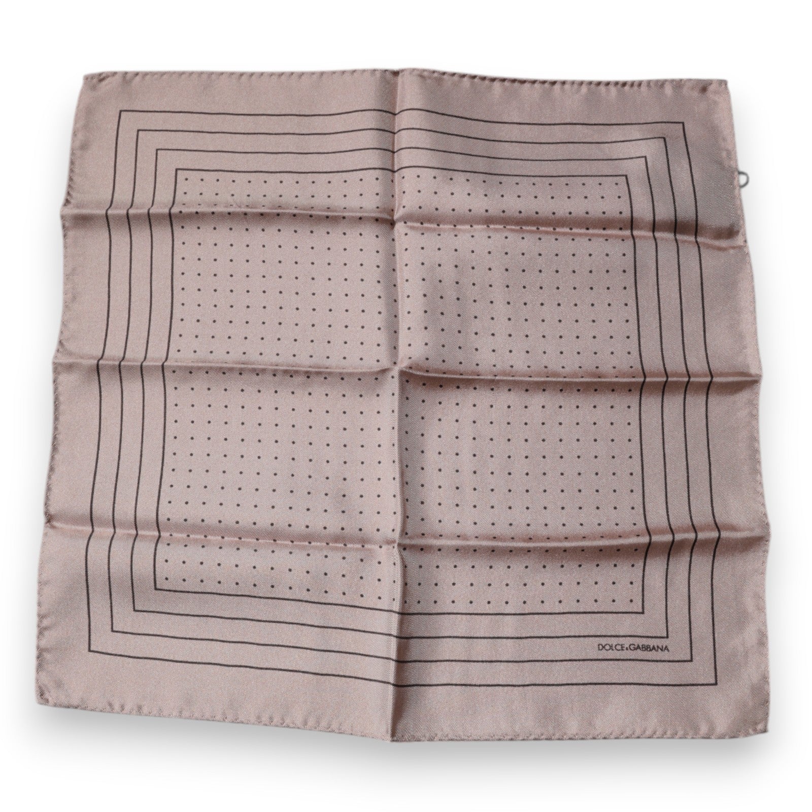 Dolce & Gabbana Pink Polka Dots Square Handkerchief Scarf | Regal Royce