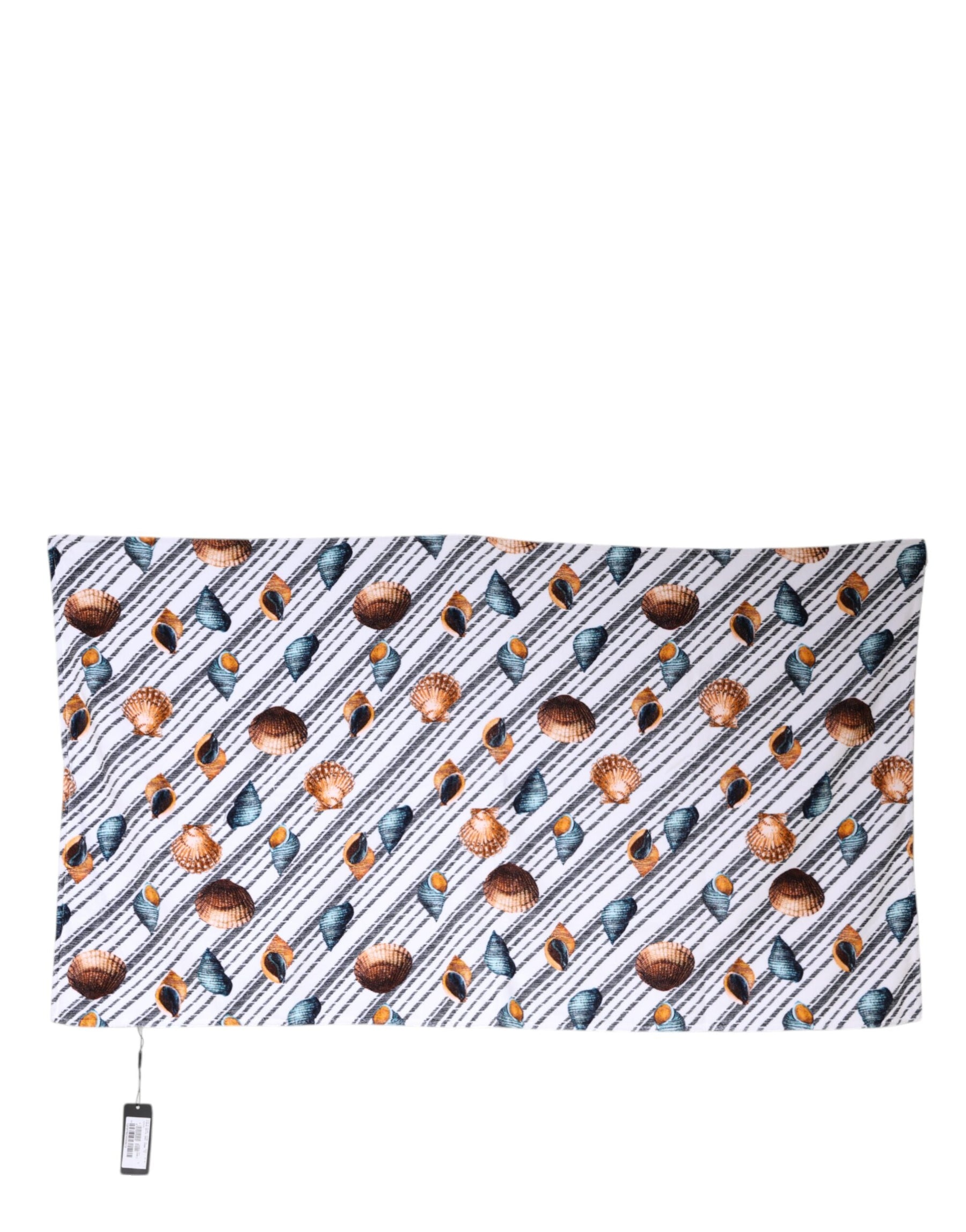 Dolce & Gabbana Multicolor Stripes Seashells Beach Towel | Regal Royce