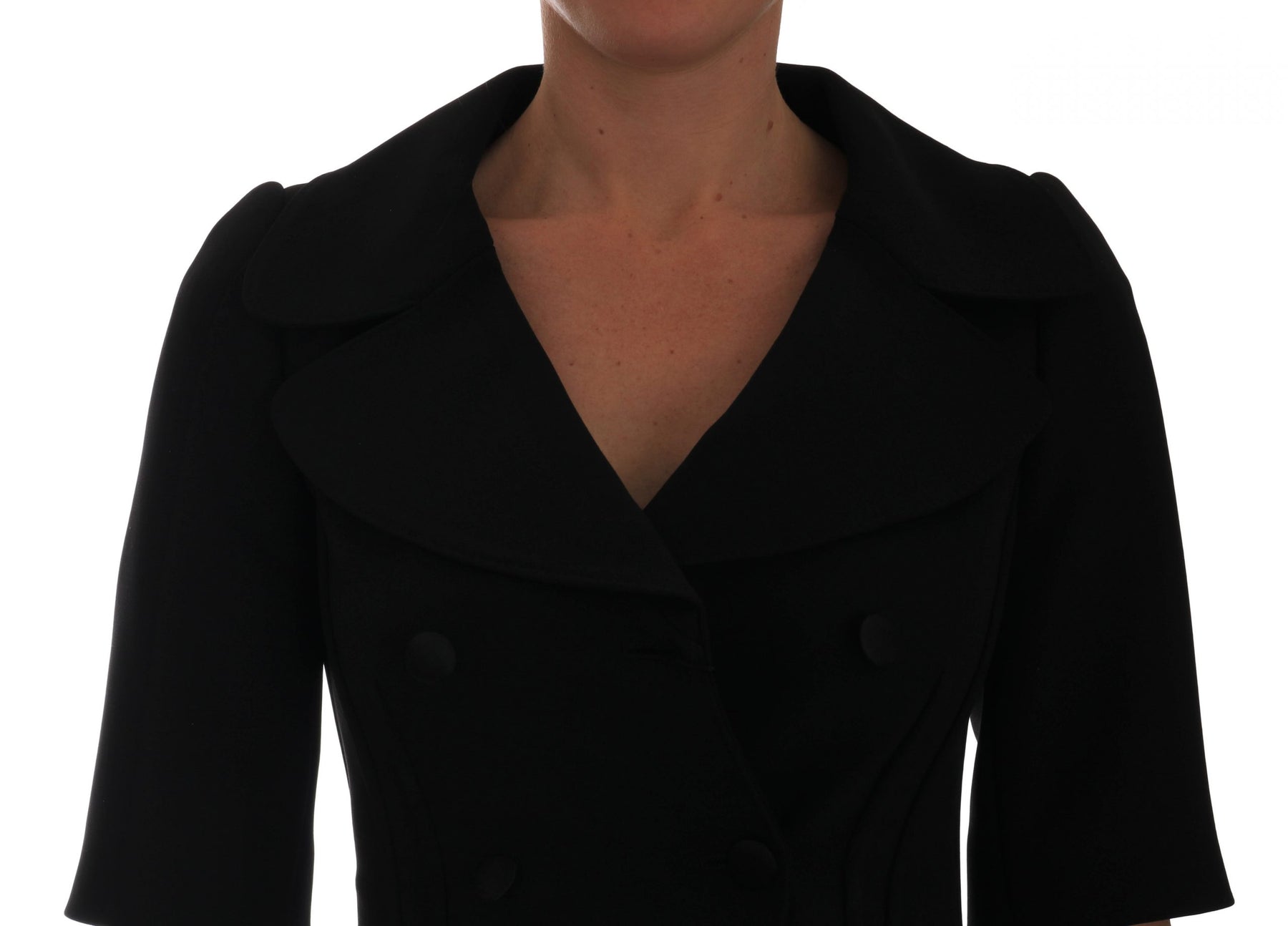 Dolce & Gabbana Black Short Croped Jacket Blazer | Regal Royce