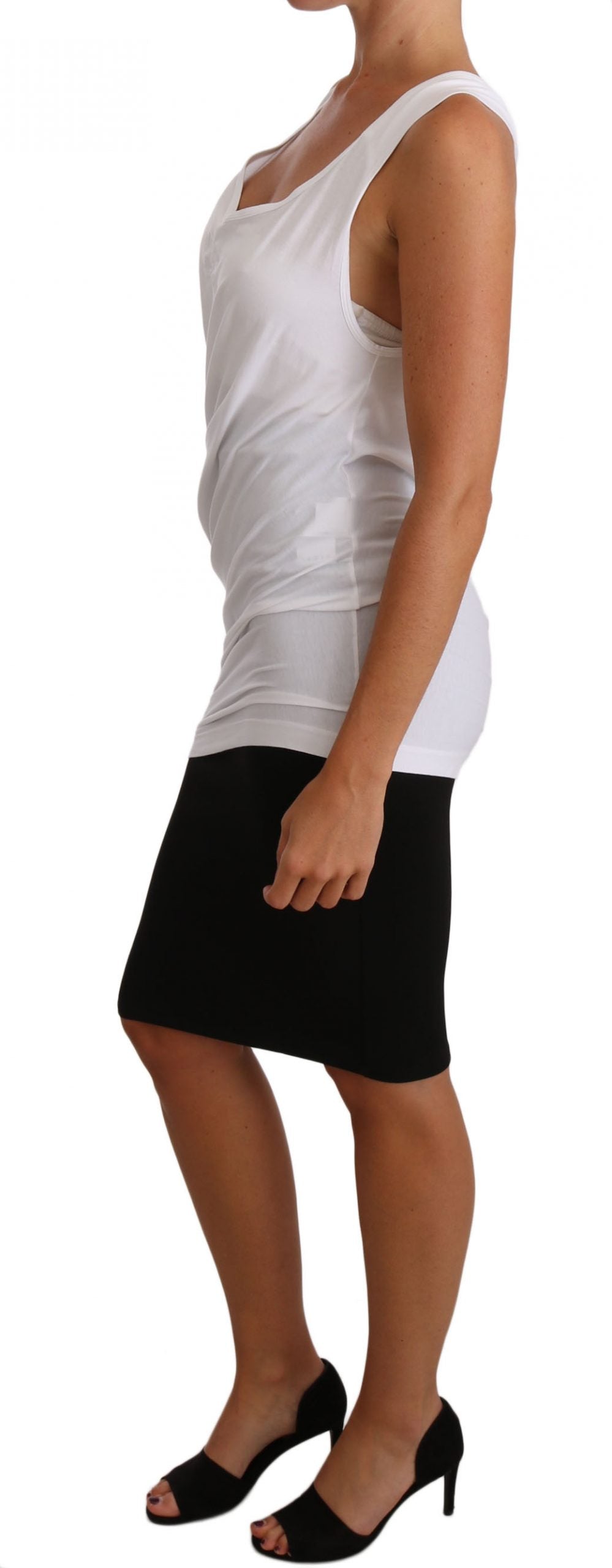 Cavalli White Top Tank CAVALLI T-Shirt Jersey | Regal Royce