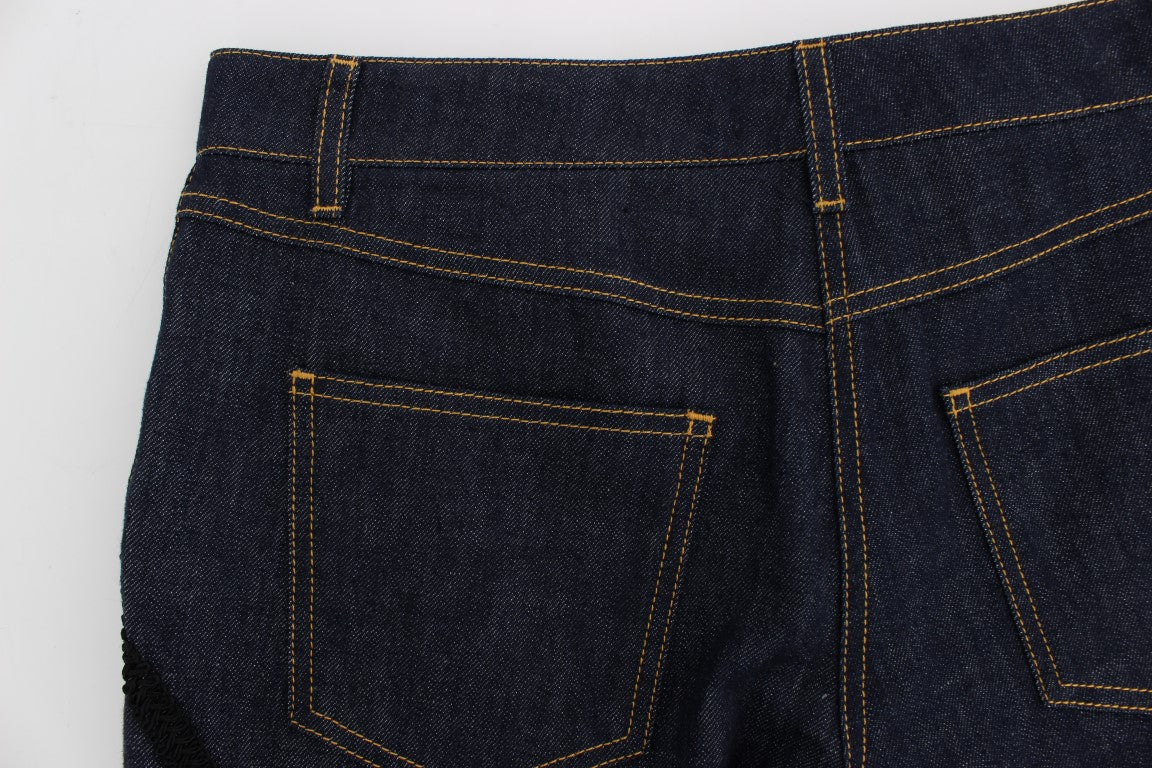 Dolce & Gabbana Blue Denim Cotton CAPRI Torero Jeans | Regal Royce